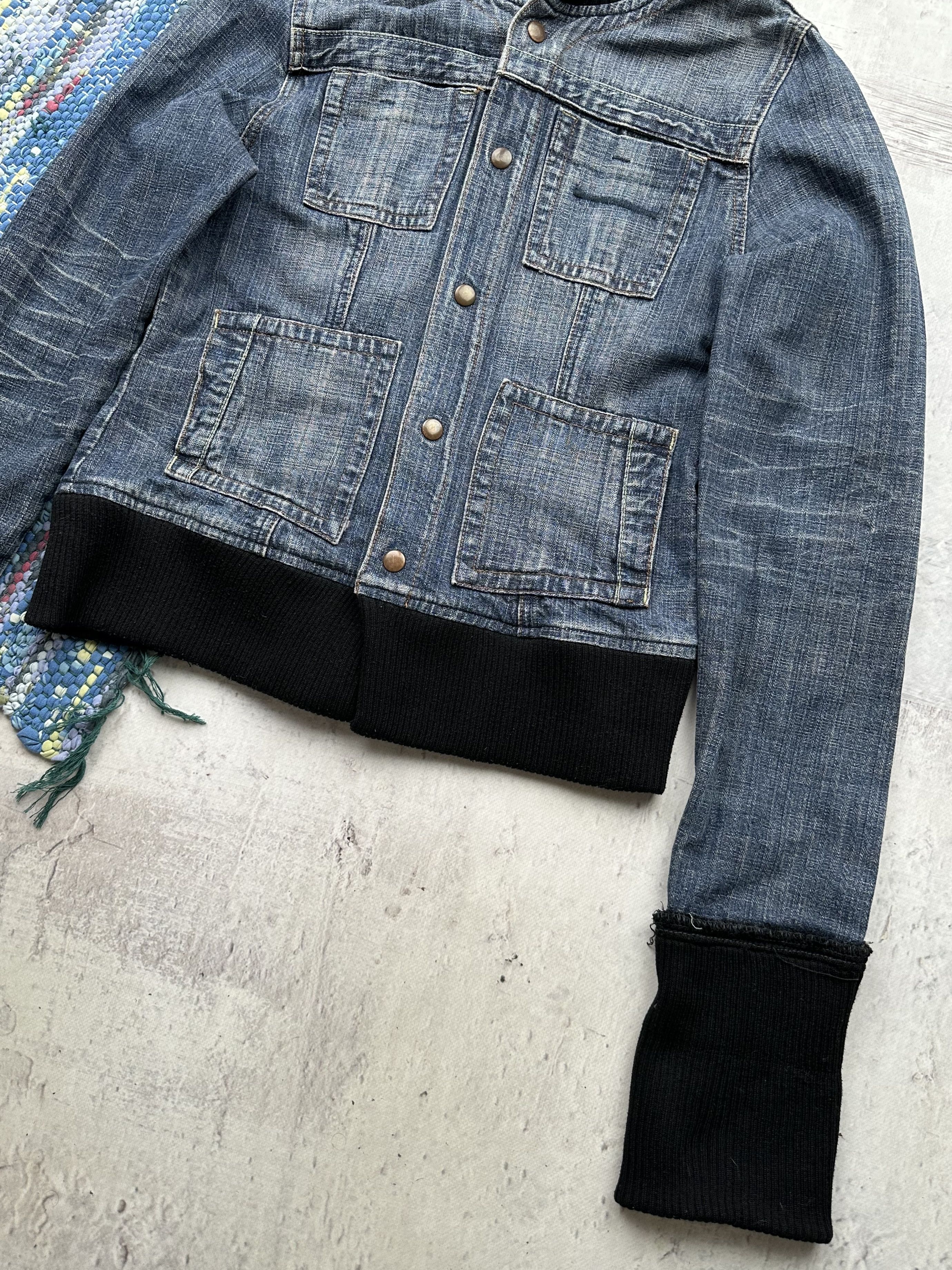 Japanese Brand Vintage Cropped Denim Jacket A14D15(442) Size S / US 4 / IT 40 - 4 Thumbnail