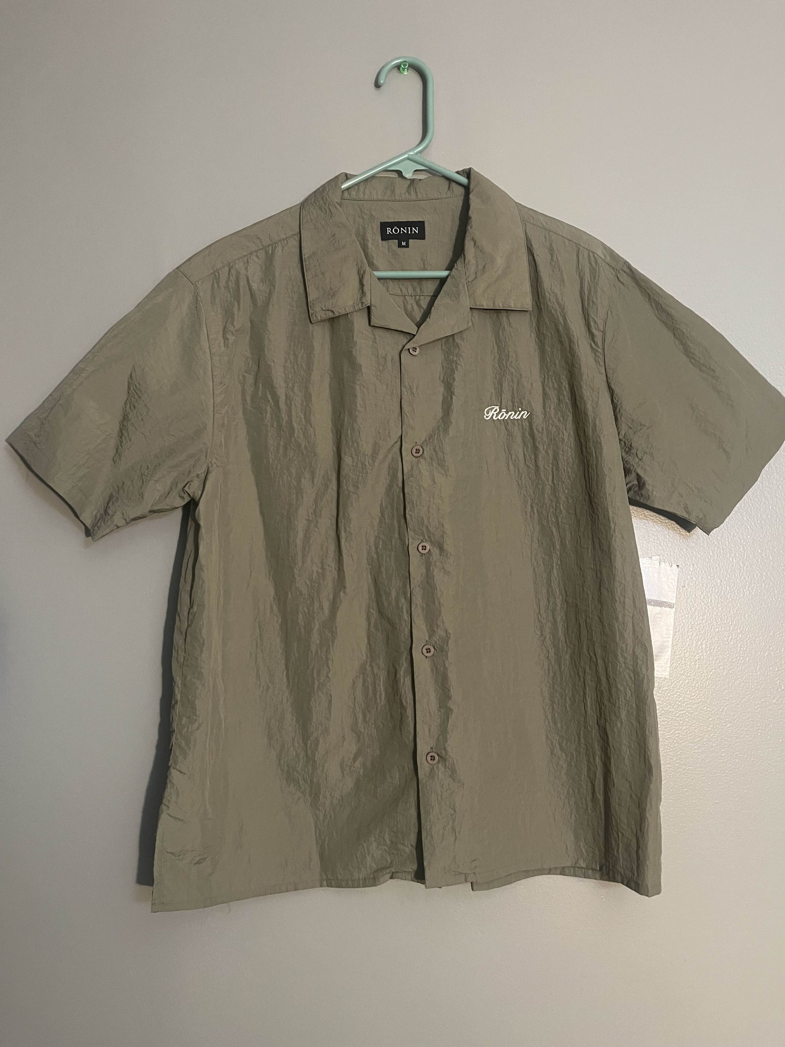Ronin Division Ronin Division Crinkle Nylon Shirt - Olive Size US M / EU 48-50 / 2 - 1 Thumbnail
