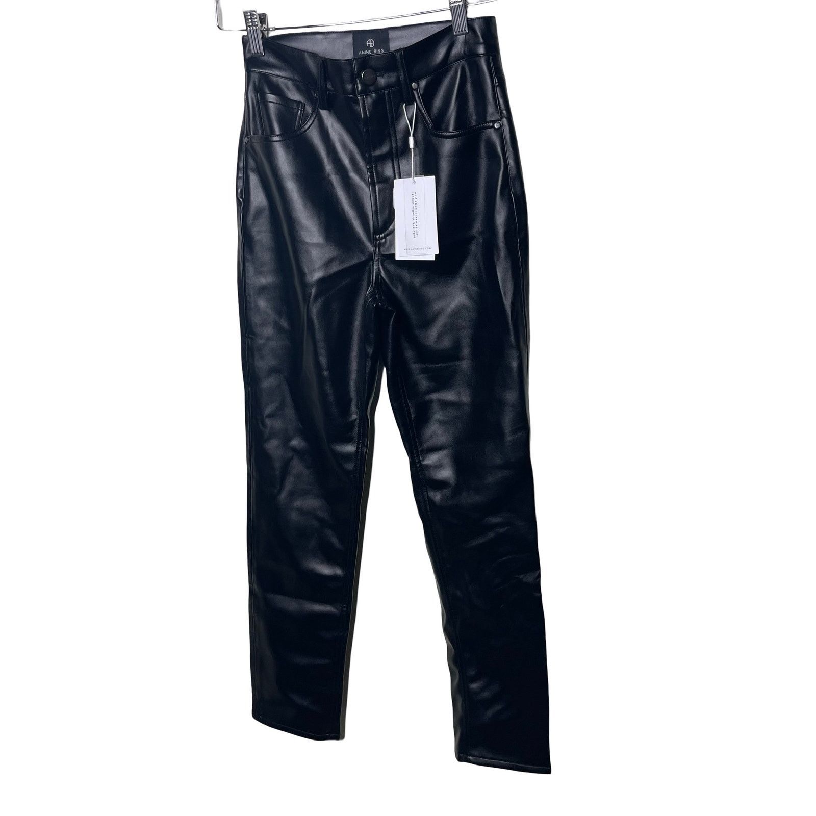 Anine Bing ANINE BING Bruno Pant in Black Recycled Leather FR 32 US 2 Size 26" / US 2 / IT 38 - 14 Thumbnail