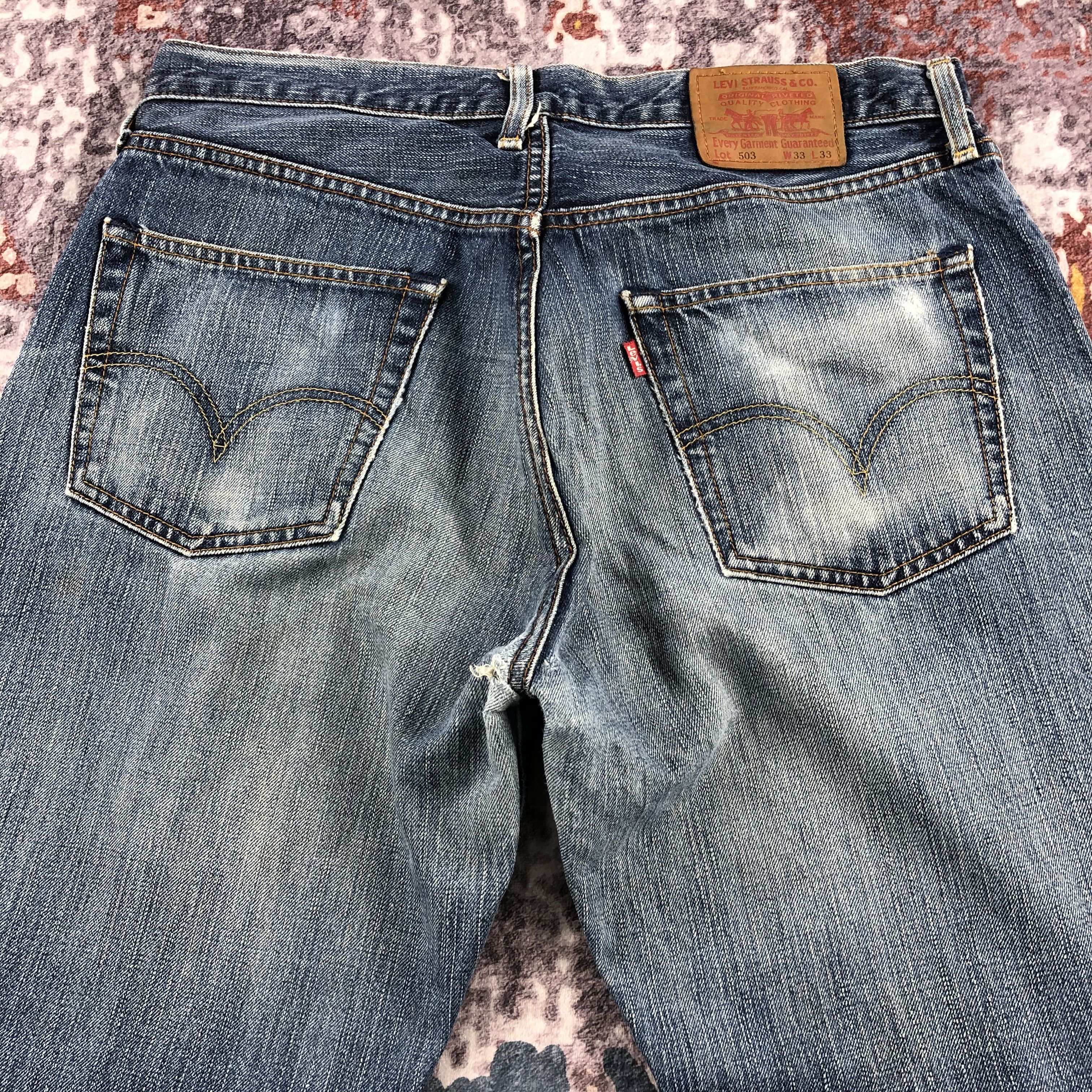 Levi's × Vintage Vintage 90s Blue Wash Levis 503 Jeans-JM2629 Size US 34 / EU 50 - 5 Thumbnail