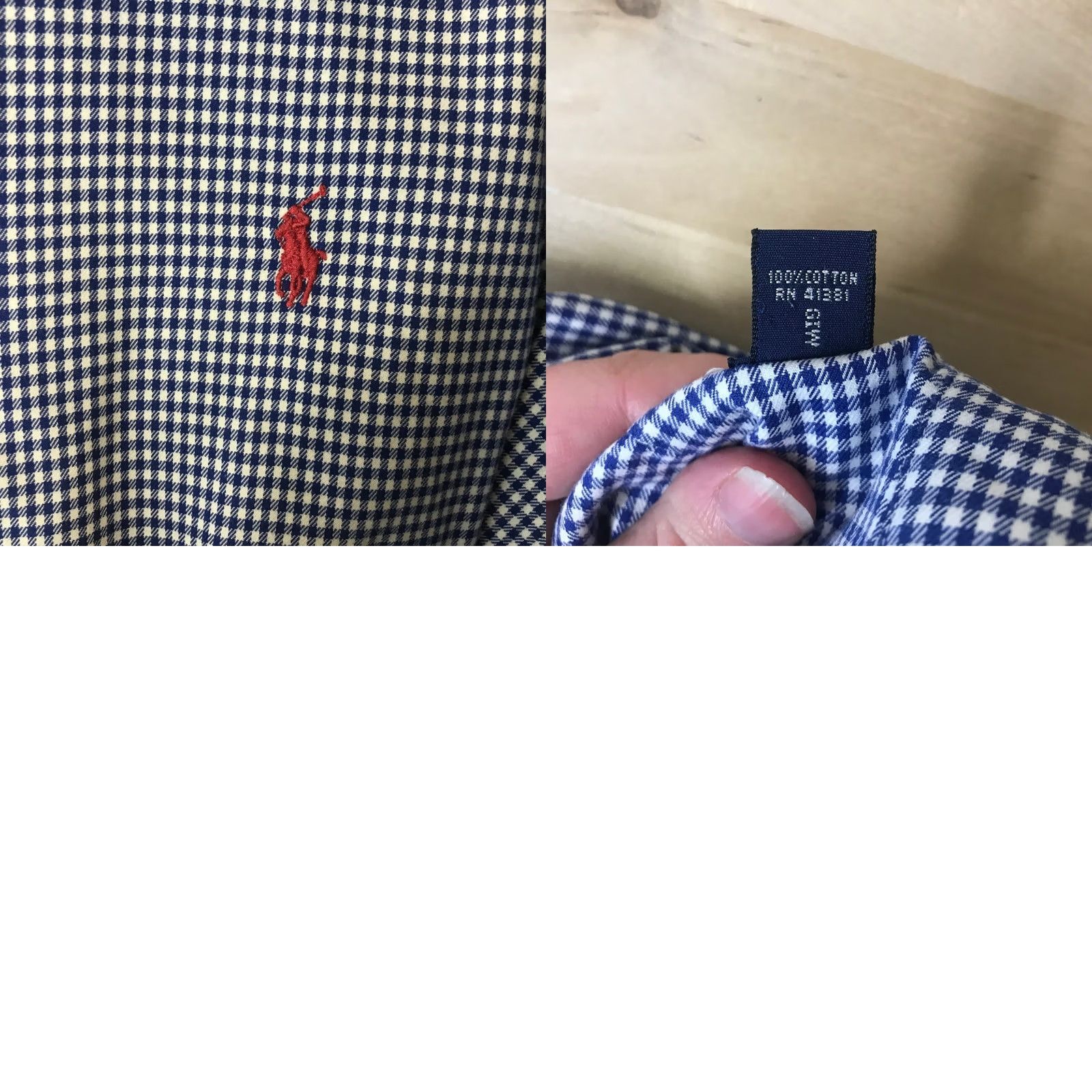 Ralph Lauren Ralph Lauren Golf Mens XL Navy Blue Gingham Check Long Sleeve Button Down Shirt Size US XL / EU 56 / 4 - 8 Thumbnail