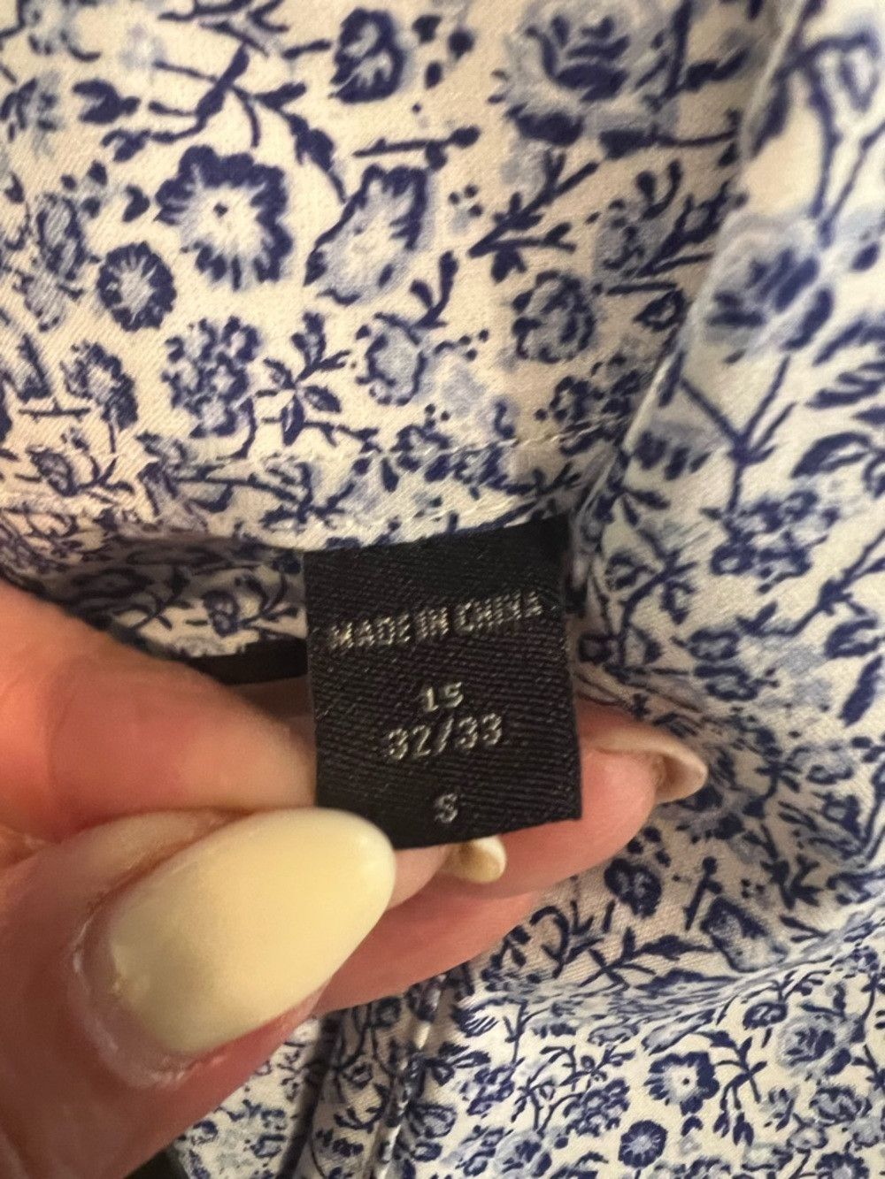 John Varvatos John Varvatos USA Slim Fit Floral Button Down Shirt Blue Wh Size US S / EU 44-46 / 1 - 4 Thumbnail