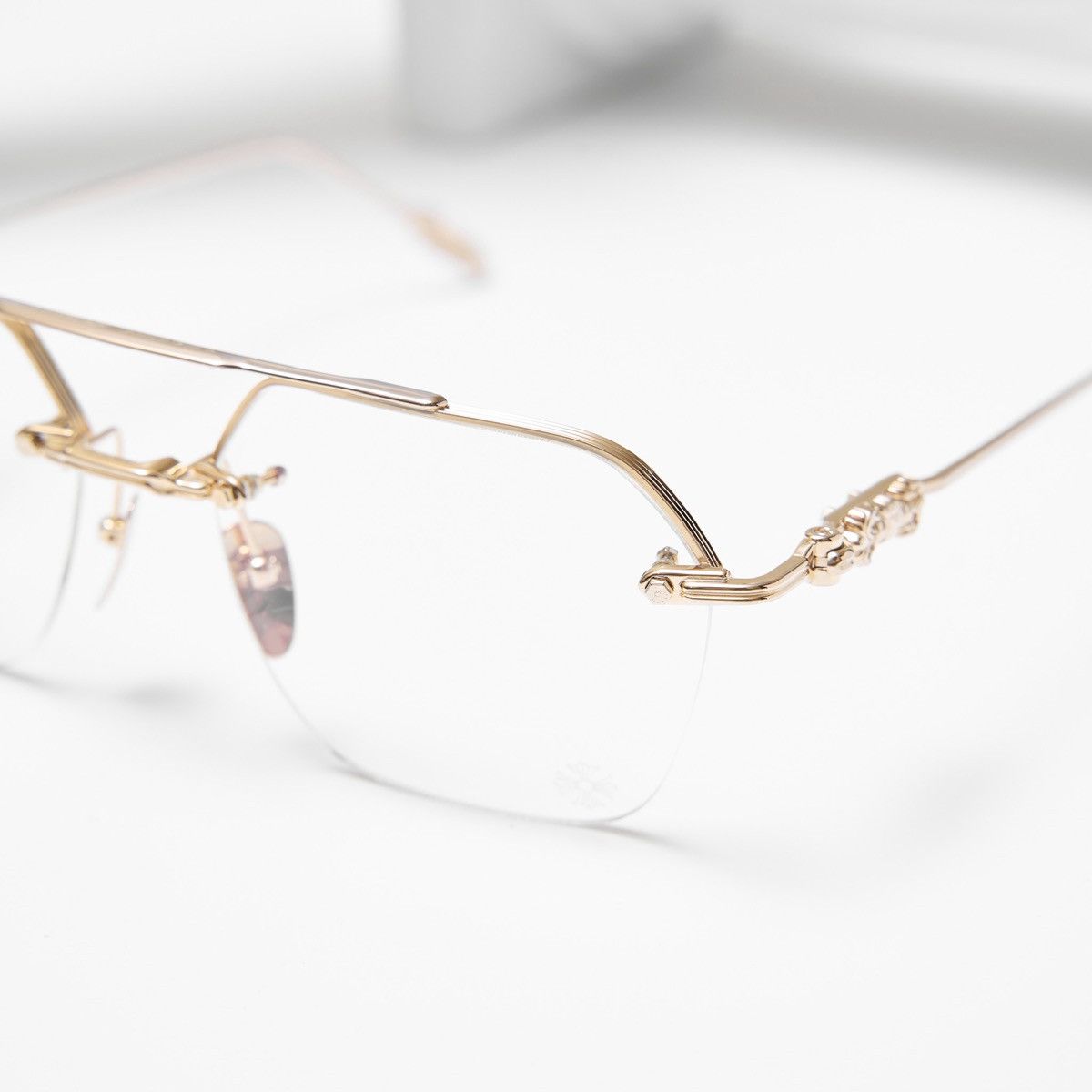 Chrome Hearts CHROME HEARTS FLUID MATTE GOLD PLATED/GOLD PLATED GLASSES Size ONE SIZE - 3 Thumbnail