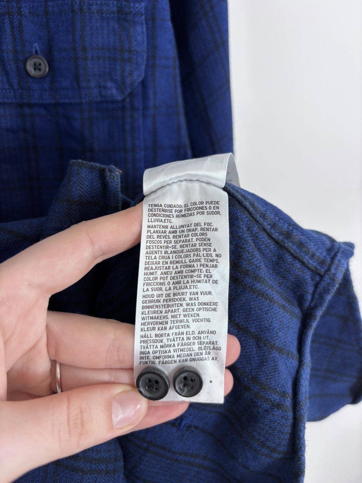 JW Anderson × Uniqlo JW Anderson X Uniqlo Men’s Blue Checkered Flannel Shirt Size US S / EU 44-46 / 1 - 12 Thumbnail