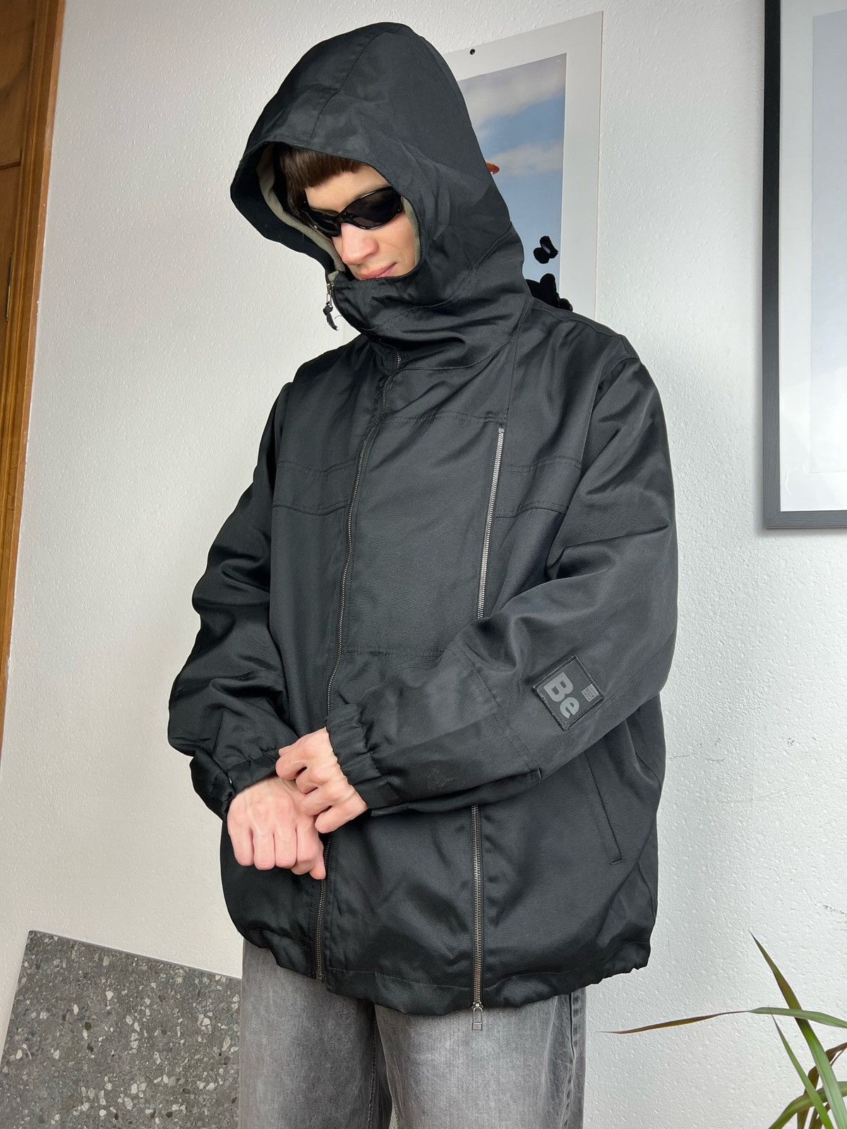 ジャケット Marithe + Francois Girbaud W FAUX LEATHER OVERSIZED JACKET b Supreme Marithe Francois Girbaud Hooded Leather Flight