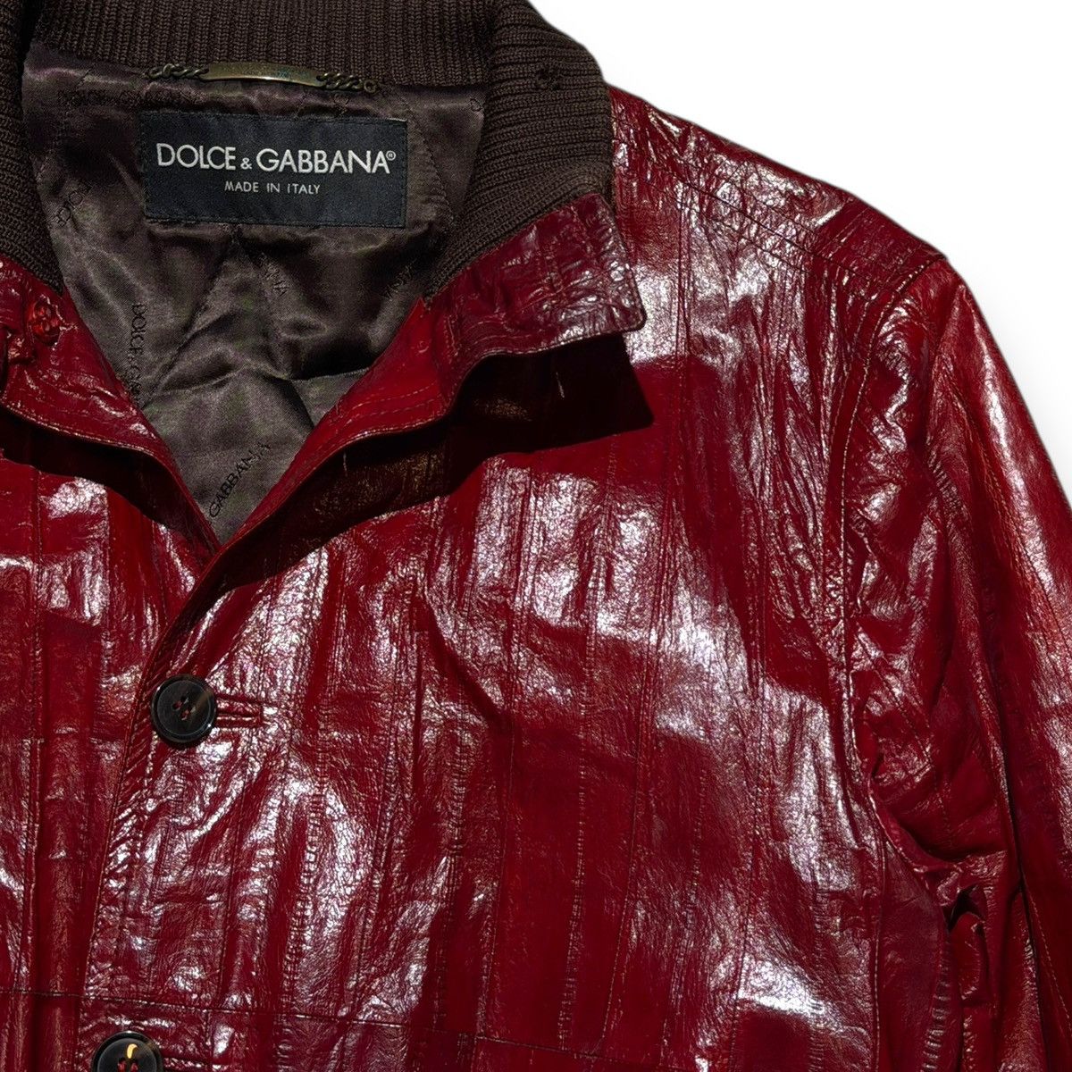 Dolce & Gabbana 100% Eel skin archive runway jacket Size US M / EU 48-50 / 2 - 2 Thumbnail
