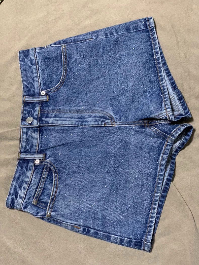 Alexander Wang Denim Shorts with Rhinestones - dmc