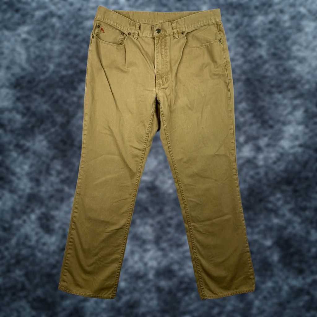 Polo Ralph Lauren Polo Ralph Lauren Pants Chino 36 Mens Beige Tan Khaki 100% Cotton Straight Leg Front Flat Beige Color Brand Mens Pants Size US M / EU 48-50 / 2 - 1 Thumbnail