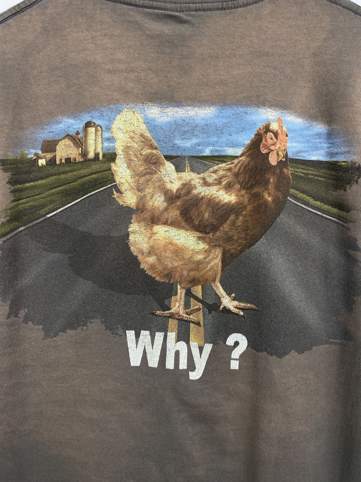 Alstyle 🇺🇸 Vintage Y2K LSD WHY? Cock Cockfighting Humor T-Shirt Rare Size US XL / EU 56 / 4 - 5 Thumbnail