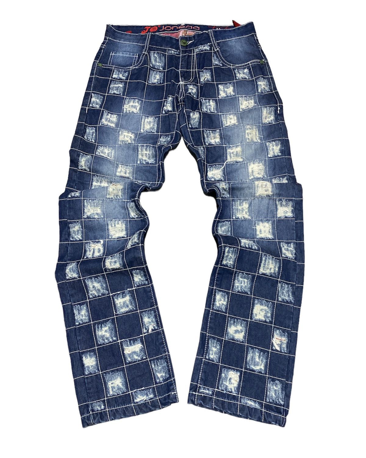 image of Archival Clothing x Avant Garde Jonea Checkered Inspired Undercover/hysteric Glamour in Blue (Size 