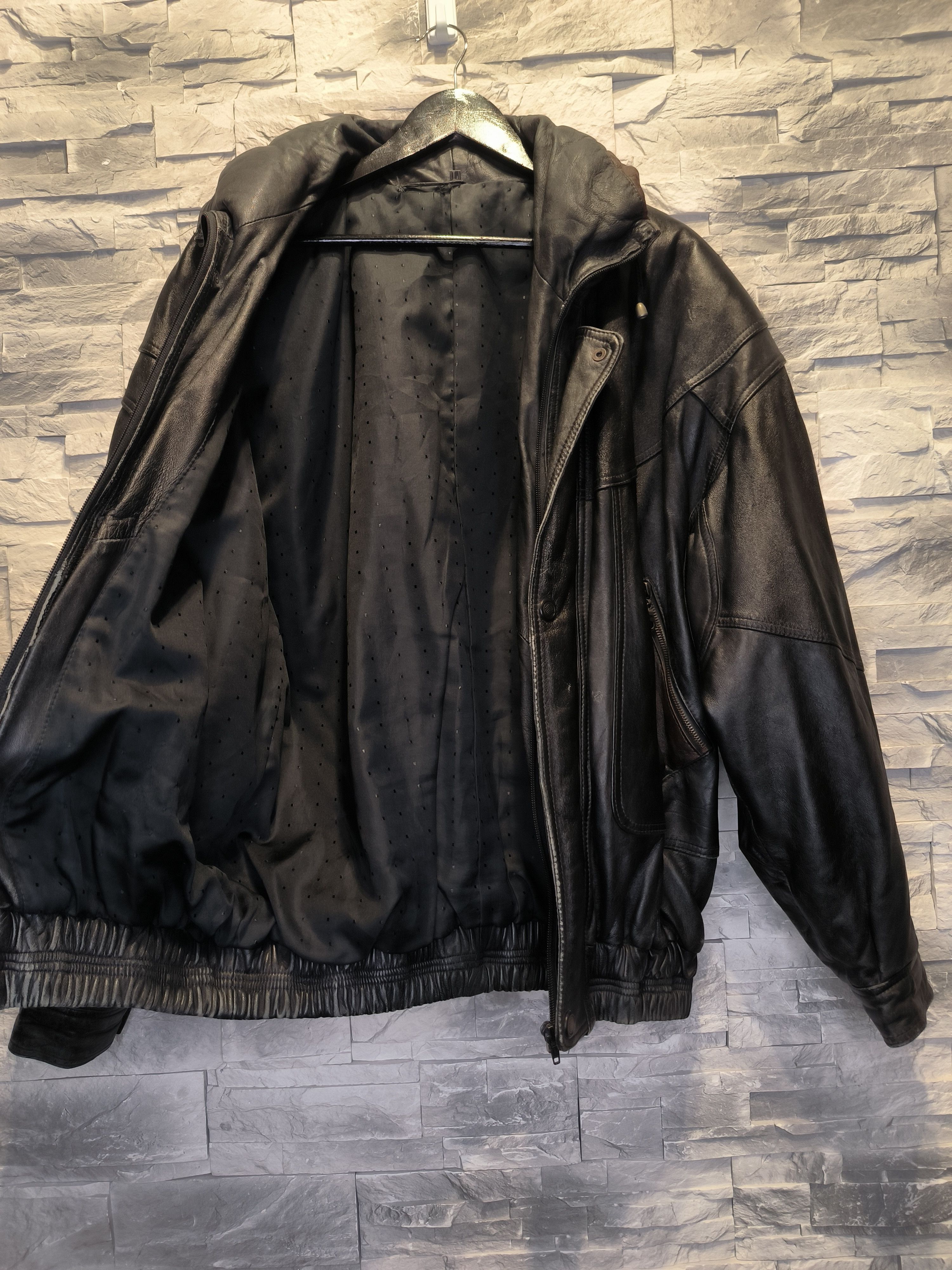 Other Vintage Italy Made Leather Jacket Black Size US L / EU 52-54 / 3 - 4 Thumbnail