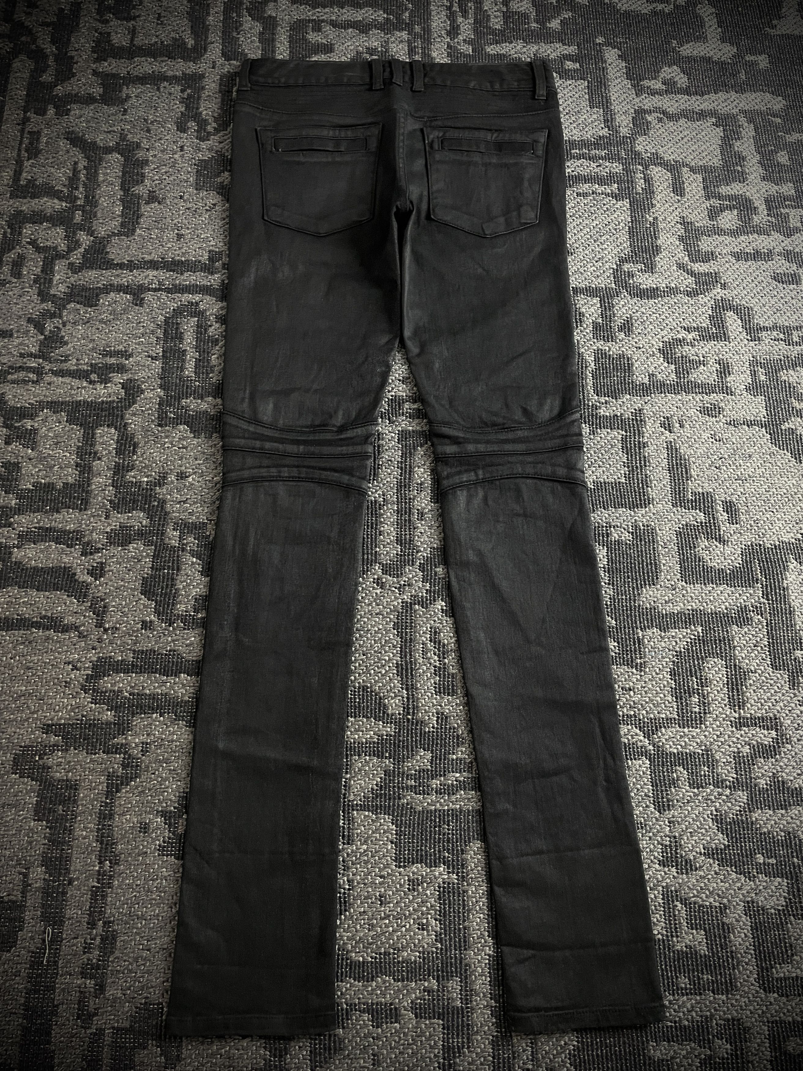 Other GENIE BLEU Japanese Waxed Skinny Biker Jeans Size US 31 - 7 Thumbnail