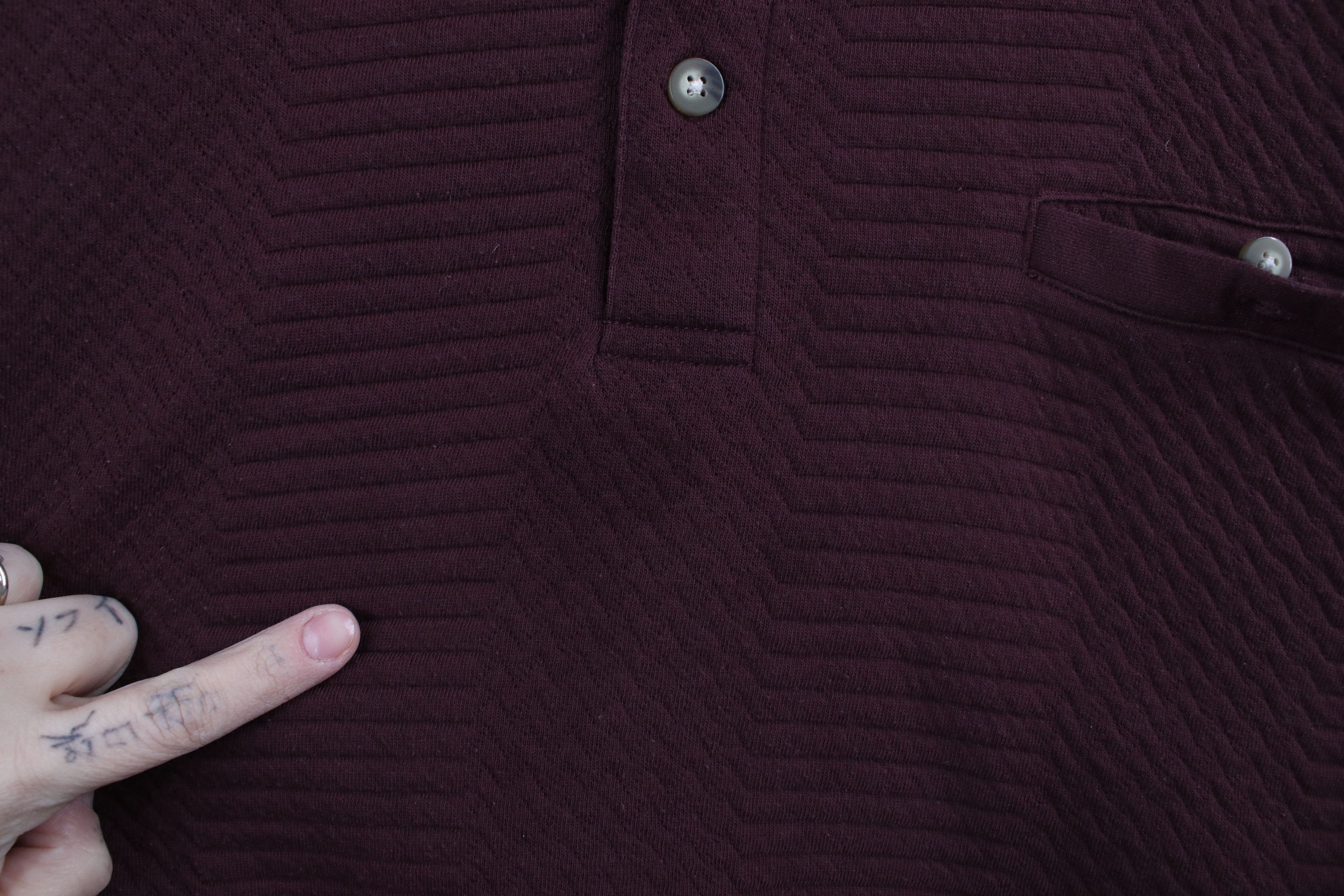 Vintage Vintage 90s Streetwear Textured Collared Long Sleeve Polo Size US XL / EU 56 / 4 - 6 Thumbnail