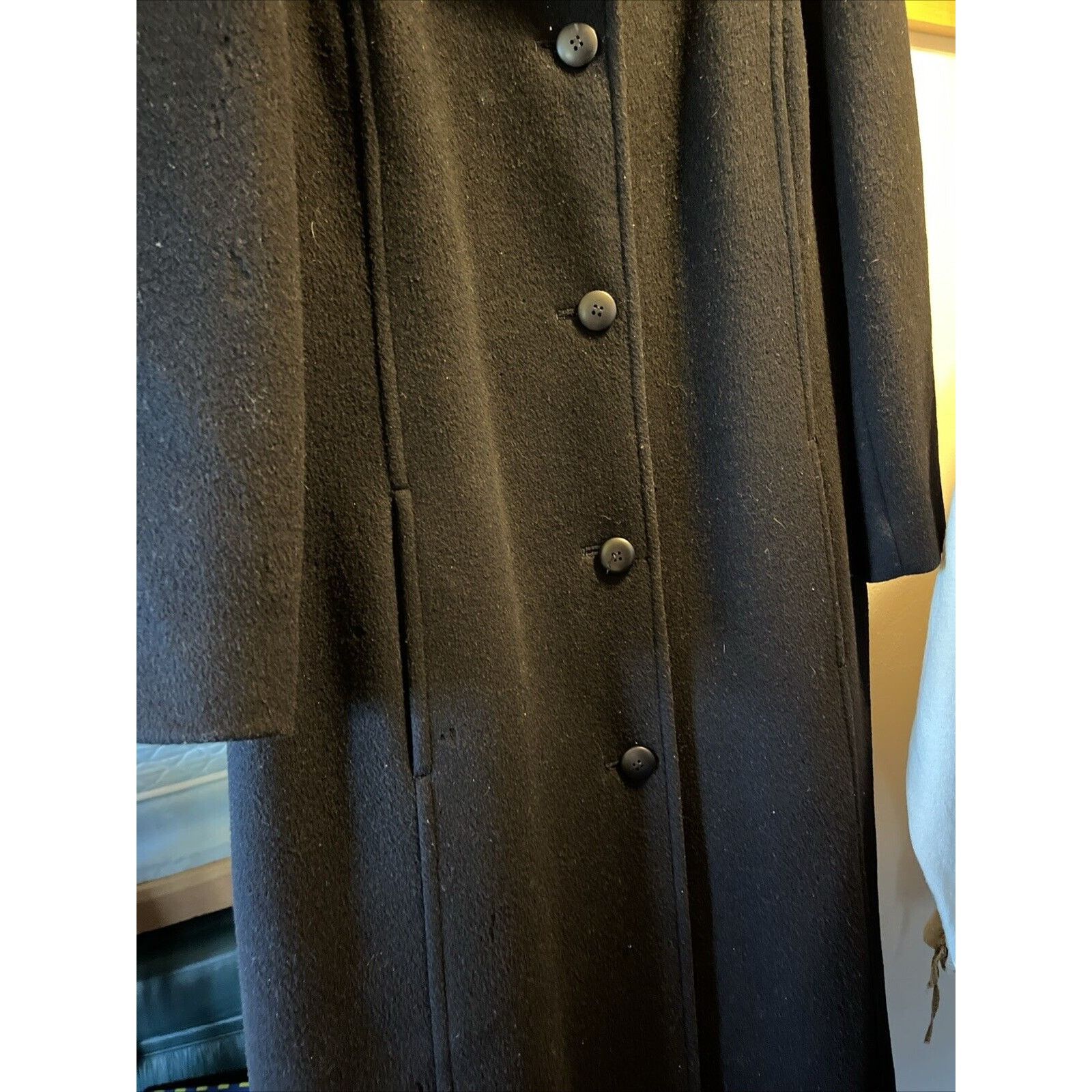 Pendleton Pendleton Vintage Womens Sz 10 Virgin Wool Black Trench Coat Size L / US 10 / IT 46 - 9 Thumbnail