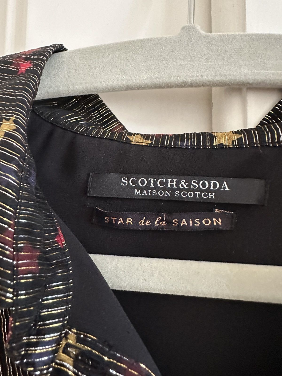 Scotch & Soda Golden stared black Scotch & Soda dress Size L / US 10 / IT 46 - 2 Thumbnail