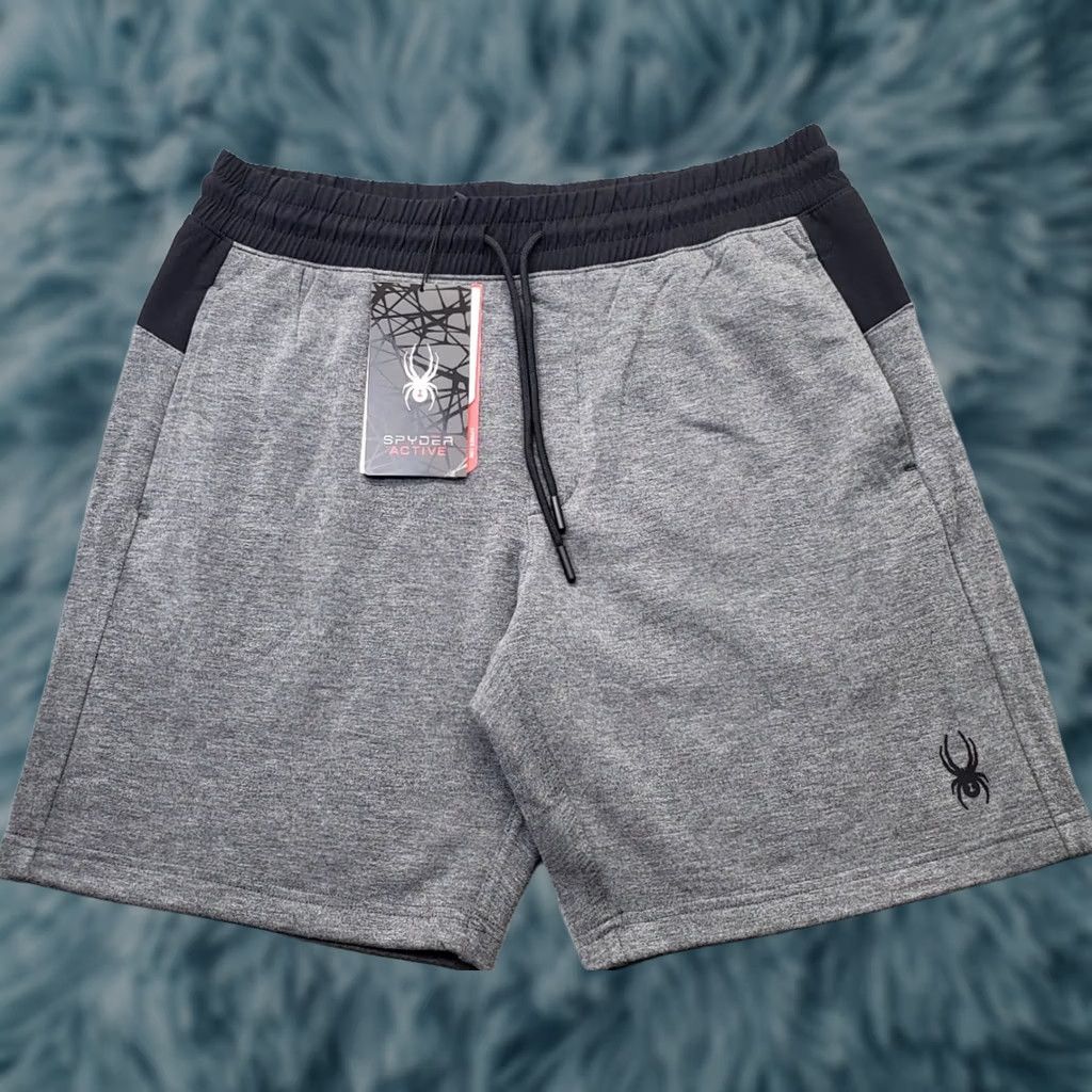 Spyder Spyder Active Shorts Mens M Multi Comfort Stretch Lined Drawstring Waist Gray Polyester Size US 31 - 1 Thumbnail