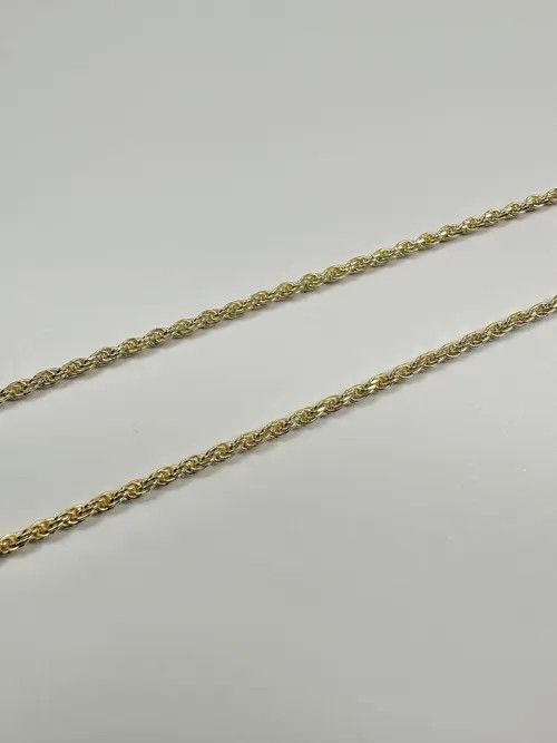 Jewelry Gold Chain 14k Gold Vermeil Rope Chain 2mm 18 Inches Size ONE SIZE - 5 Thumbnail