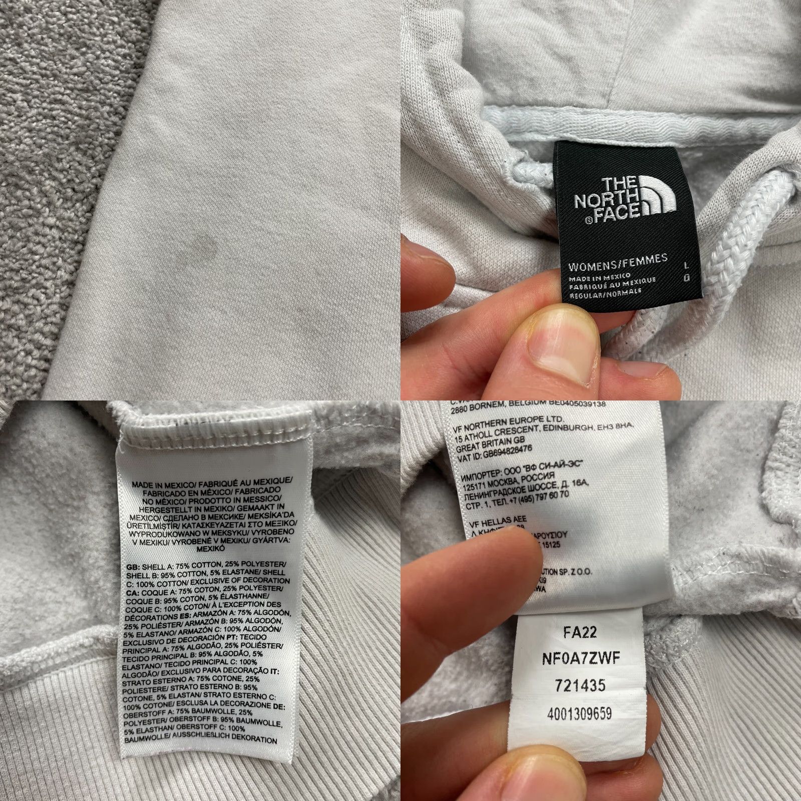 The North Face The North Face Womens Hoodie Sweatshirt Gray Pullover Graphic Logo All Seasons Regular L Shirt? Size L / US 10 / IT 46 - 8 Thumbnail
