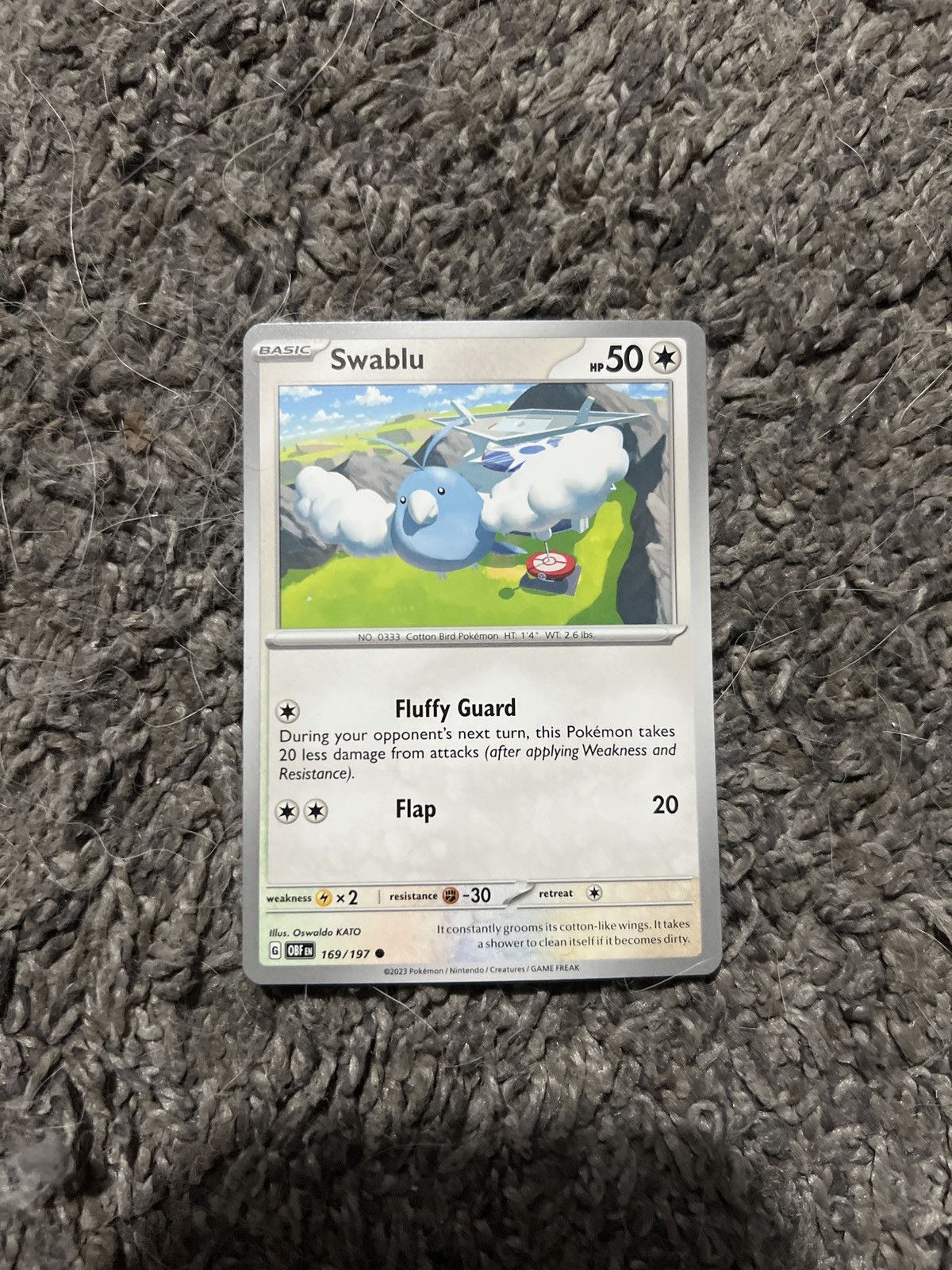 Pokemon 2023 Pokémon Swablu Basic Card Size ONE SIZE - 1 Thumbnail