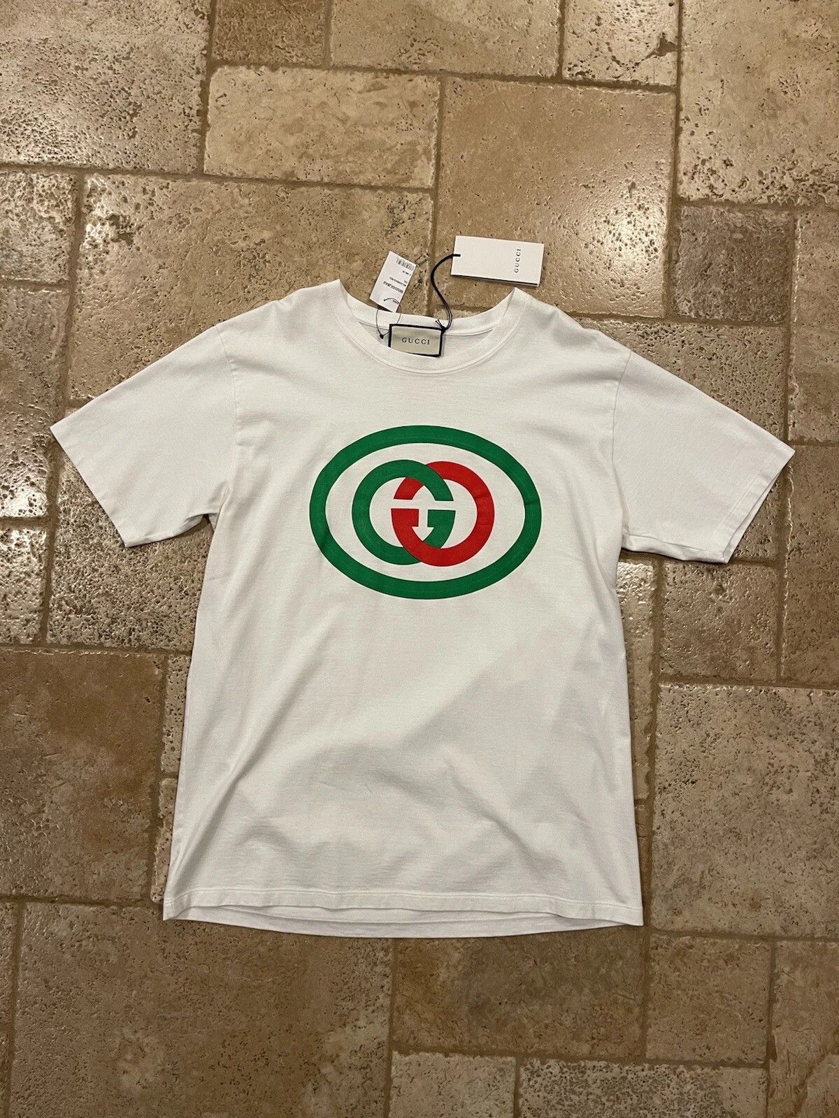 Gucci Gucci Classic GG Oval Logo White Short Sleeve T-Shirt Size US XXL / EU 58 / 5 - 3 Thumbnail