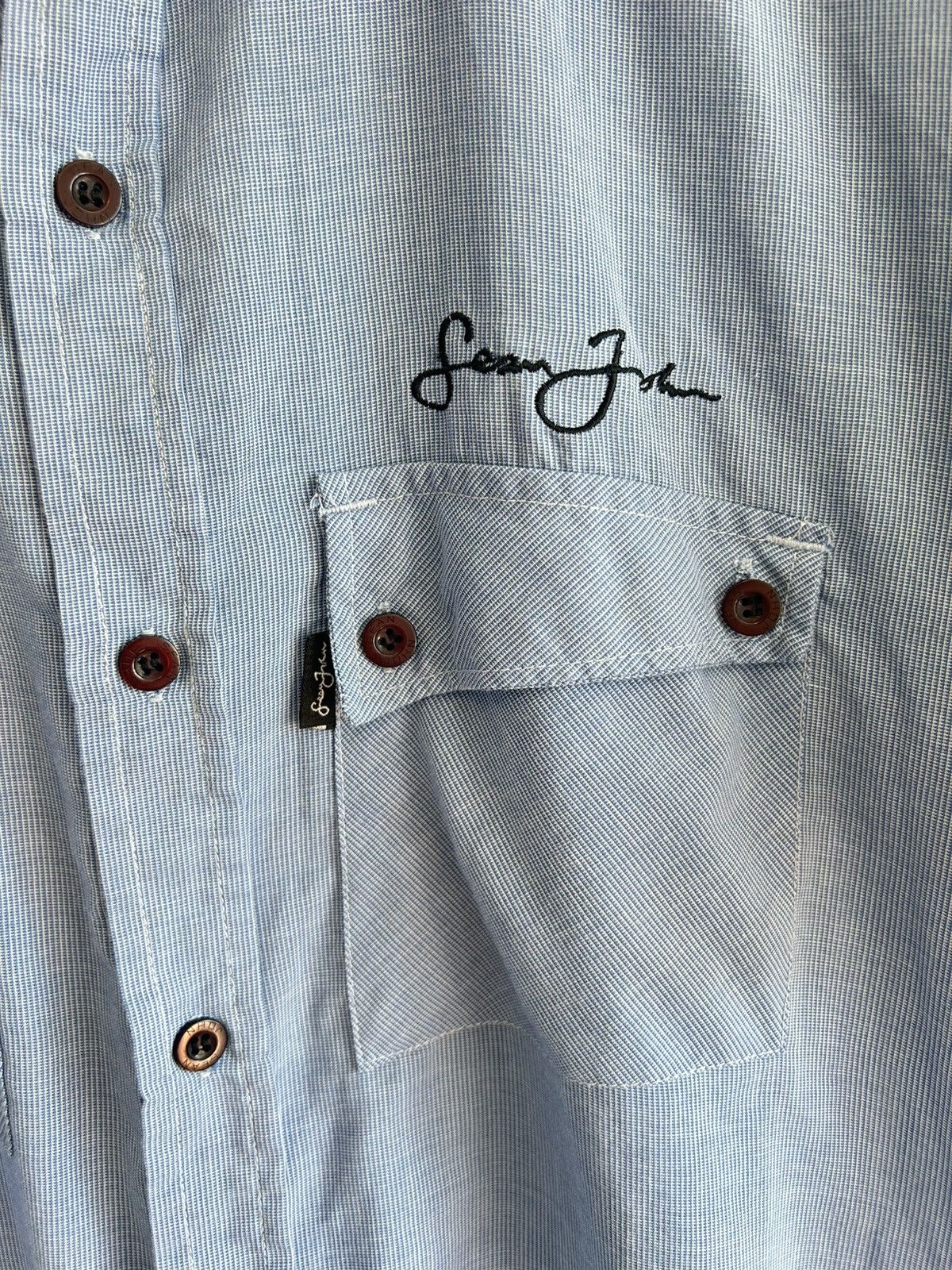 Sean John × Vintage Vintage Sean John Men’s Blue Button Up Shirt Size XL Size US XL / EU 56 / 4 - 4 Thumbnail