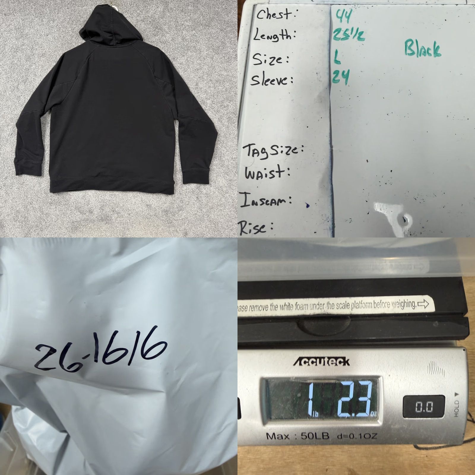 Vintage Russell Hoodie Mens Large Black Training Fit Pullover Sweatshirt Gym Athletic Size US L / EU 52-54 / 3 - 8 Thumbnail