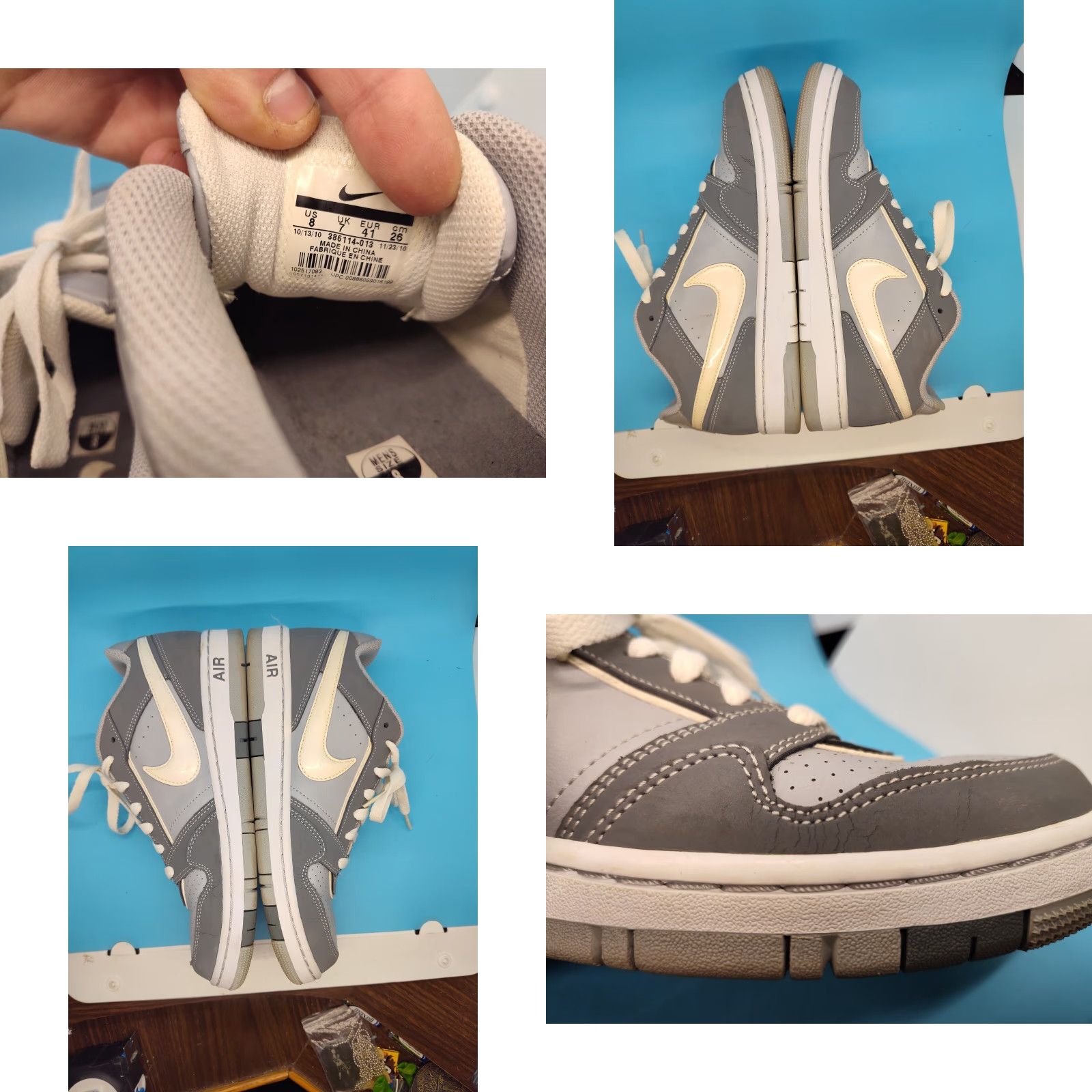 Nike Nike Air Prestige III 386114-013 Mens Low Top Sneakers Shoes Size 8 Gray 2010 Size US M / EU 48-50 / 2 - 9 Thumbnail
