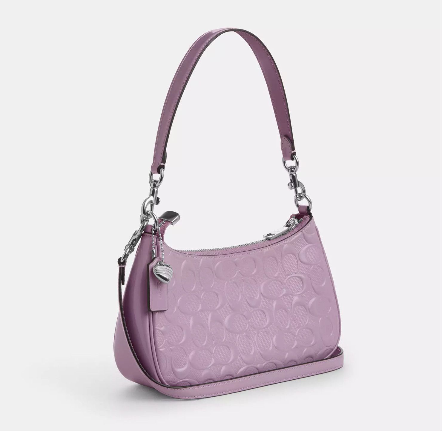 Coach Teri Shoulder Bag In Signature Leather Heart Charm CDA98 Size ONE SIZE - 13 Thumbnail