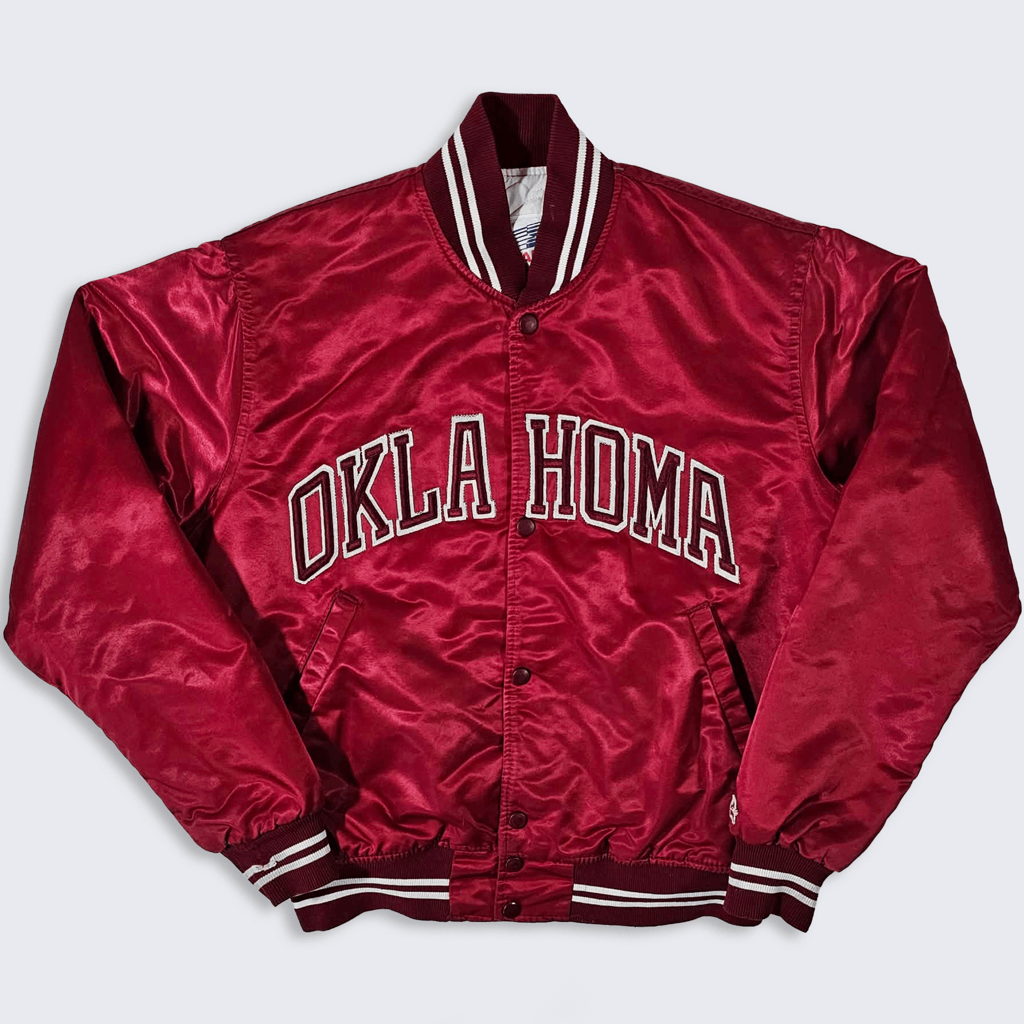Starter Oklahoma Sooners Vintage 80s Satin Bomber Jacket Coat Size US M / EU 48-50 / 2 - 1 Thumbnail