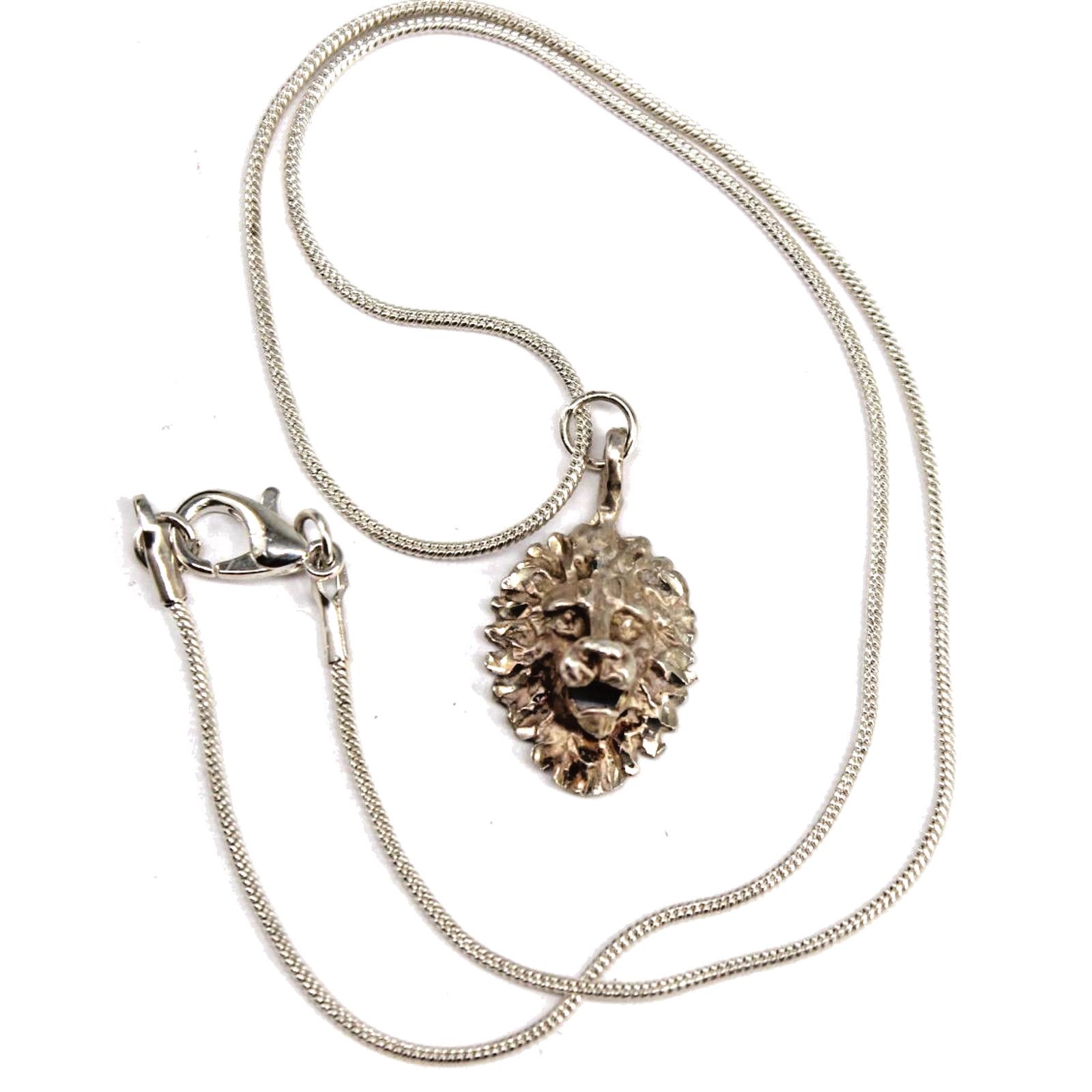 Other Little 3/4" Leo Lion Sterling Silver Necklace Pendant Size ONE SIZE - 1 Thumbnail