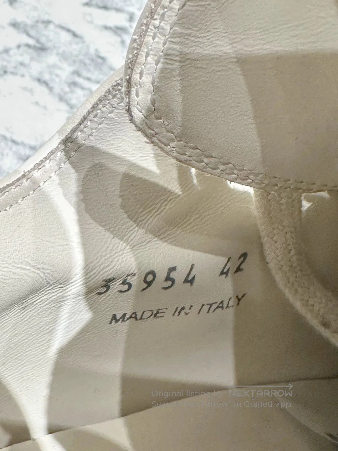 Rick Owens Rick Owens Milk White Leather Low-Top Sneakers. Size US 9 / EU 42 - 7 Thumbnail