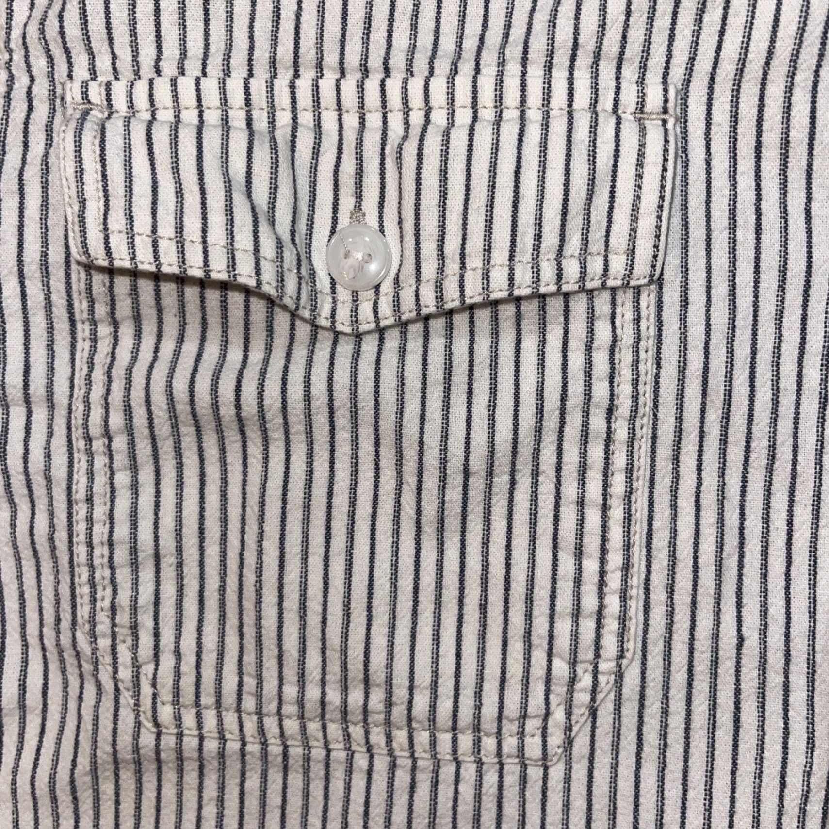 Dockers DOCKERS Shirt Men M Blue White Pinstripe Long Sleeve Button-Up Casual Dress All Seasons Size US M / EU 48-50 / 2 - 4 Thumbnail