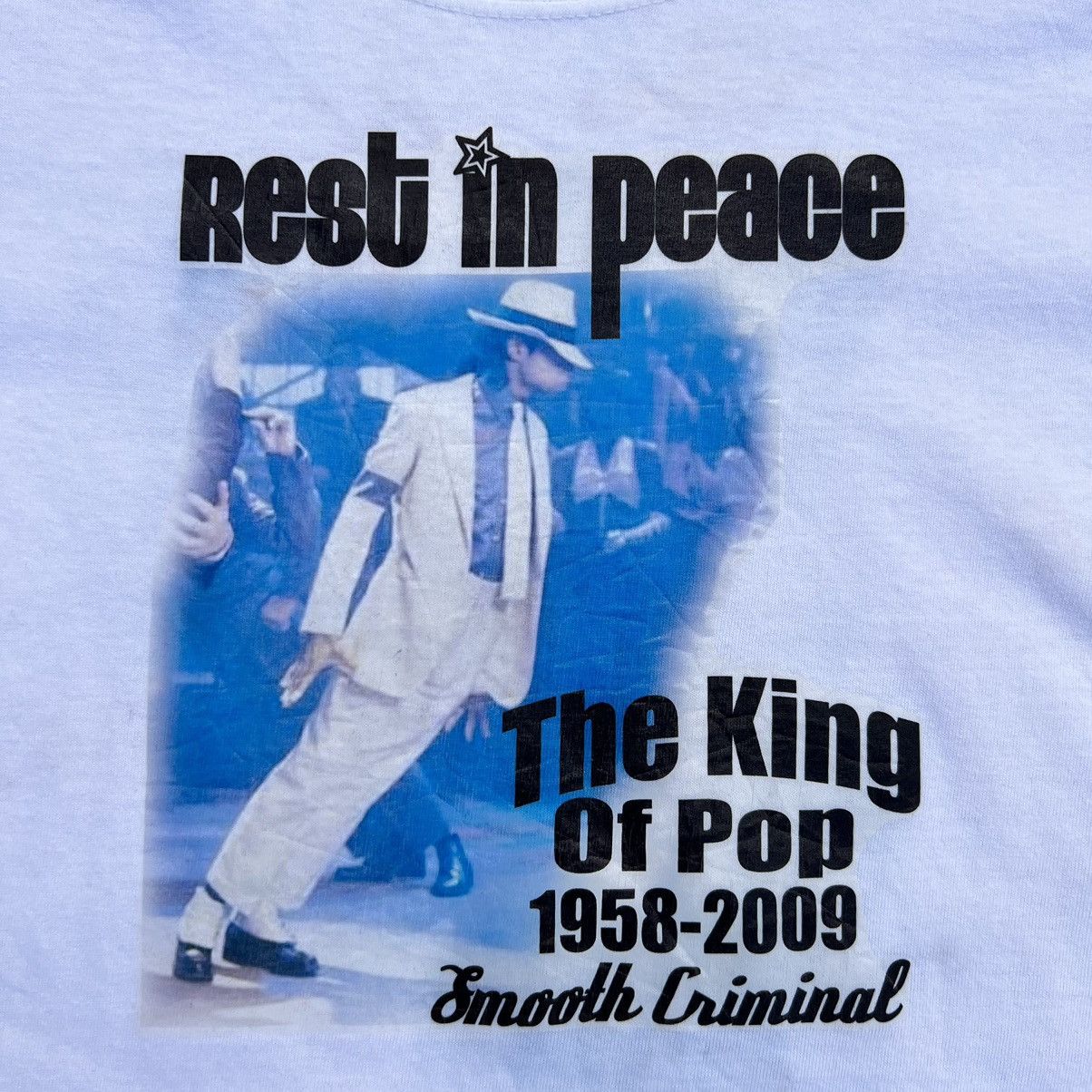 Band Tees × Vintage VTG RIP MICHAEL JACKSON SMOOTH CRIMINAL Size US XL / EU 56 / 4 - 2 Thumbnail