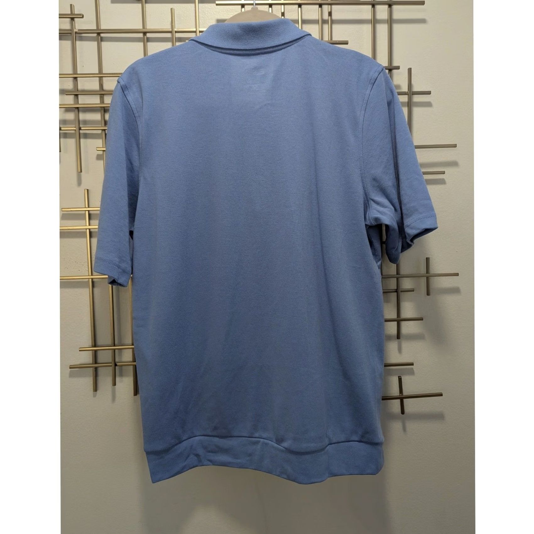 Blair Blair Short Sleeve Polo Shirt Light Blue Collared Button Pleated Tuck Women Size L Size L / US 10 / IT 46 - 2 Thumbnail