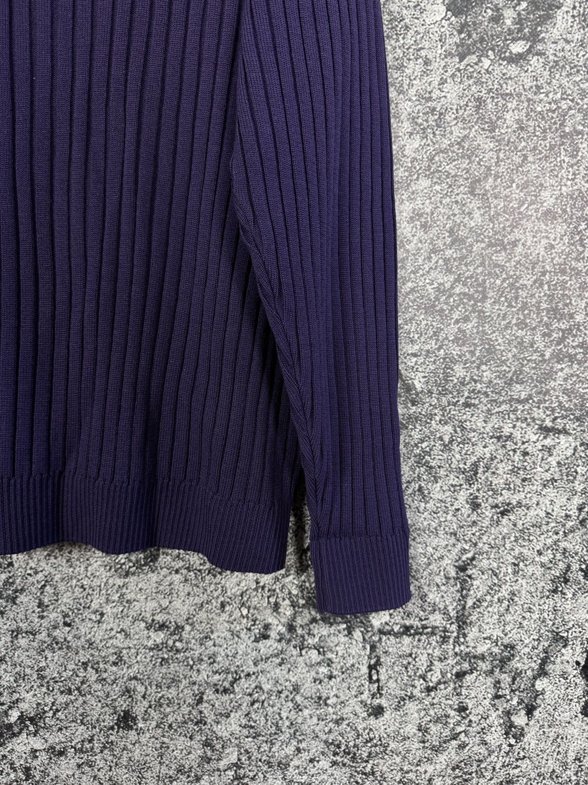 Lacoste Lacoste Vintage 1/4 Zip Ribbed Sweater Purple Pullover XL Size US XL / EU 56 / 4 - 16 Thumbnail