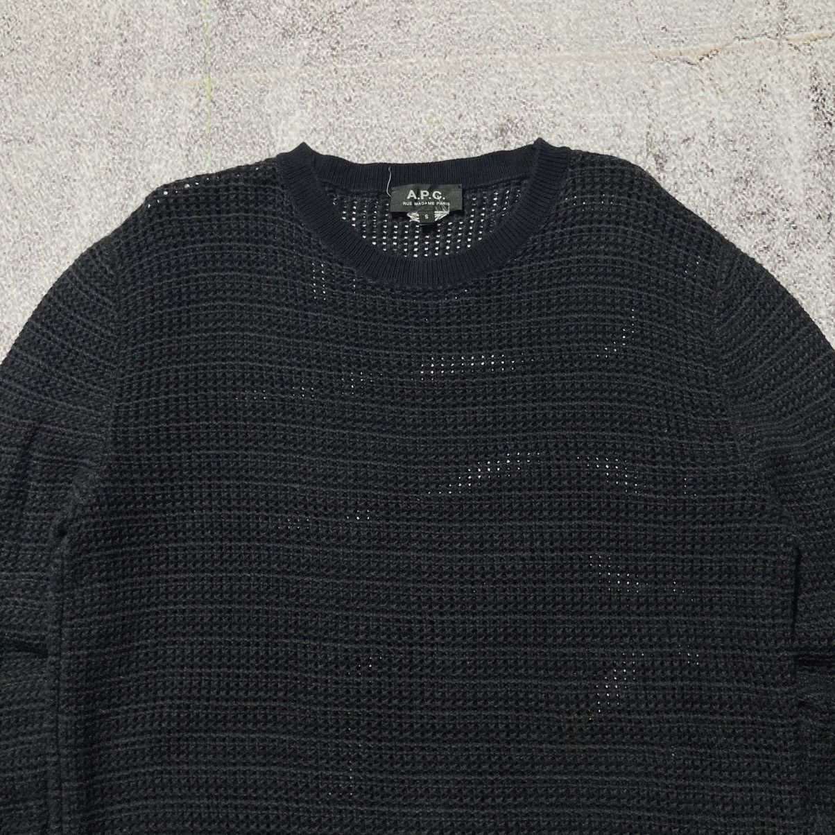 A.P.C. A.P.C. Semi-Sheer Transparency Knit Sweatshirt Charcoal Size US M / EU 48-50 / 2 - 5 Thumbnail