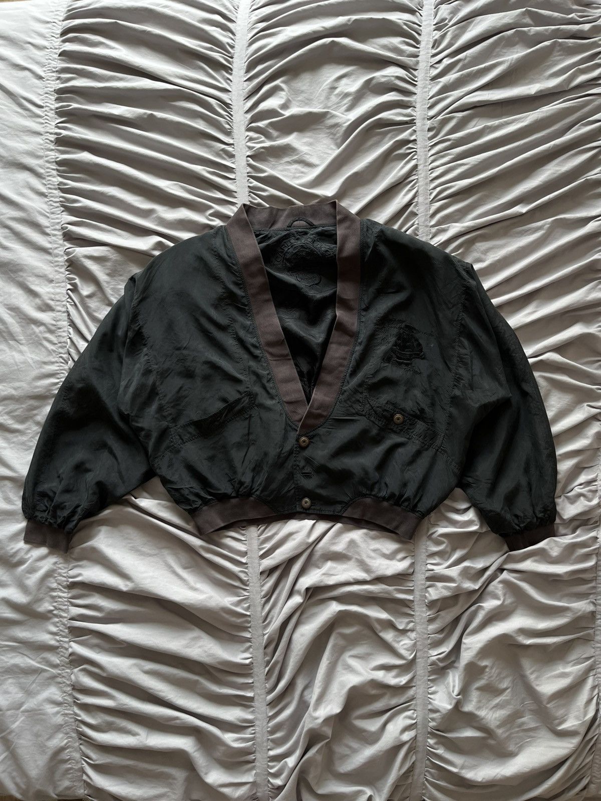 Carlo Colucci Vintage Carlo Colucci Bomber Jacket – Satin Finish Rare 90s Size US L / EU 52-54 / 3 - 2 Thumbnail