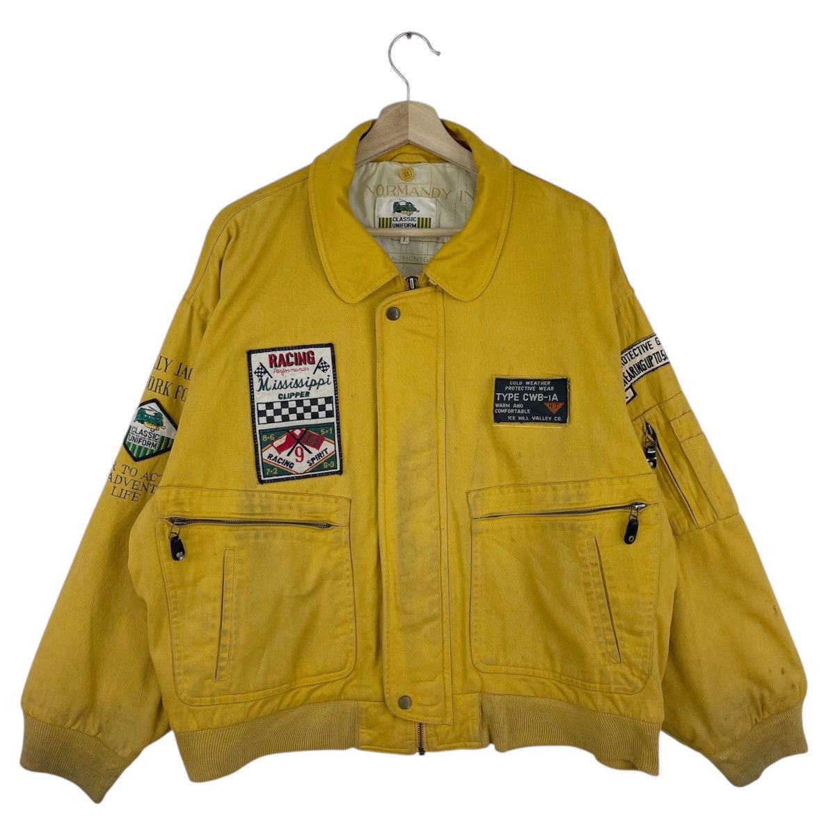 Vintage Work Force Patches Bomber Jacket Size US XL / EU 56 / 4 - 1 Thumbnail