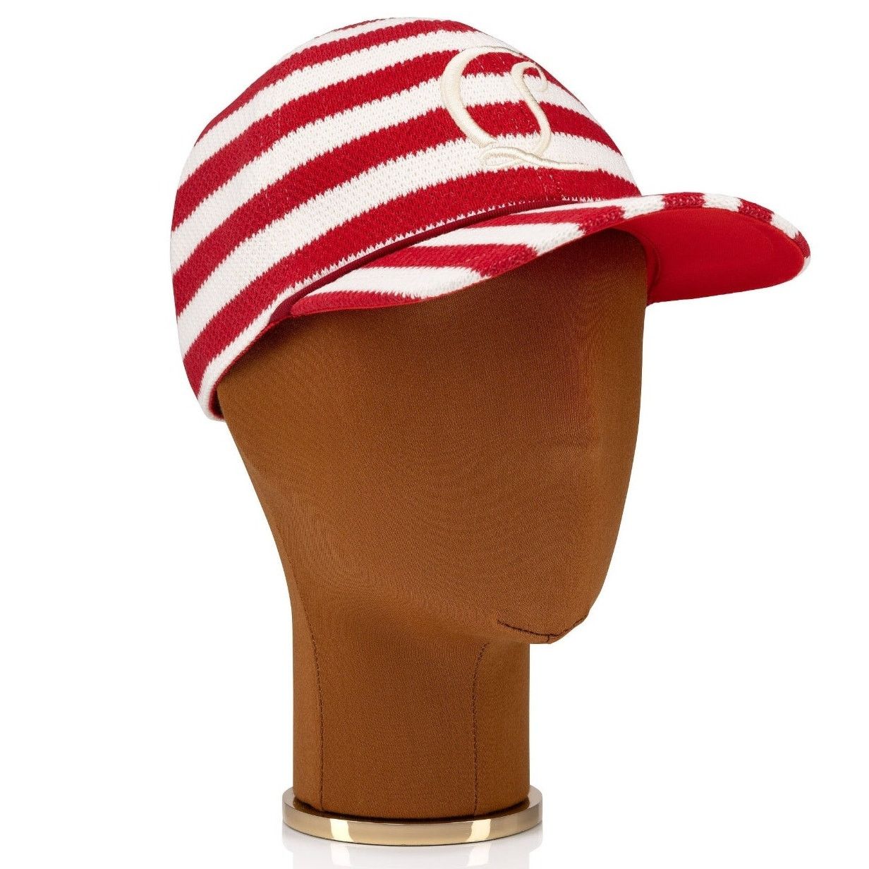 Christian Louboutin Christian Louboutin Mooncrest Hat Red White CL MgmSz M NWT Size ONE SIZE - 3 Thumbnail