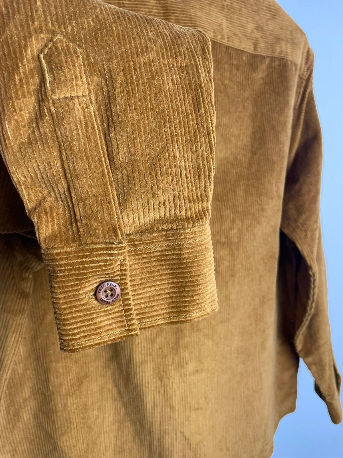 Fred Perry Fred Perry Corduroy Overshirt - Dark Caramel in size L Size US L / EU 52-54 / 3 - 4 Thumbnail
