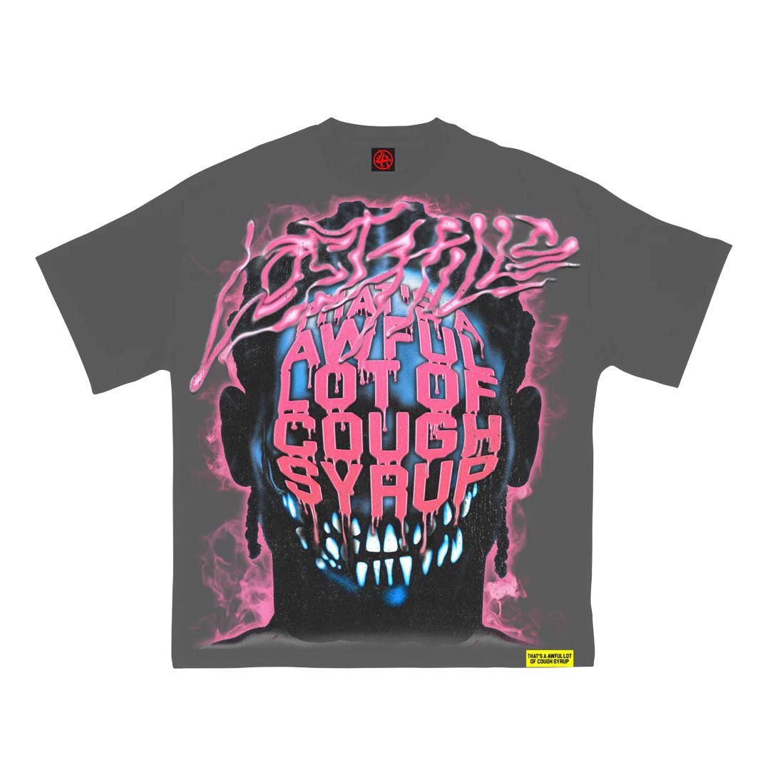 Awful Lot of Cough Syrup Lost Hills x Cough Syrup Head Tee Grey Size US XL / EU 56 / 4 - 1 Thumbnail