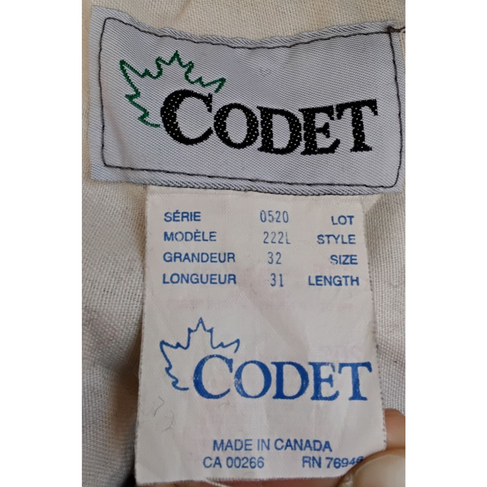 Other Codet Wool Pants 28x28 Green Outdoor Winter Made in Canada Size US 28 / EU 44 - 8 Thumbnail