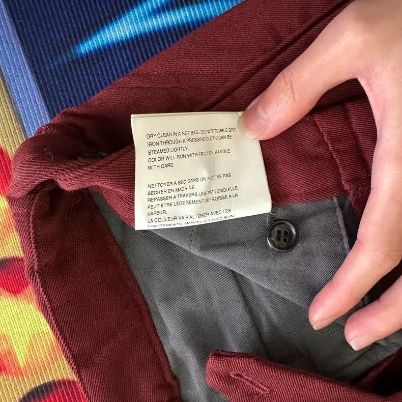 Comme des Garcons Comme Des Garcons size S Burgundy Wool Trousers Size US 27 - 8 Thumbnail