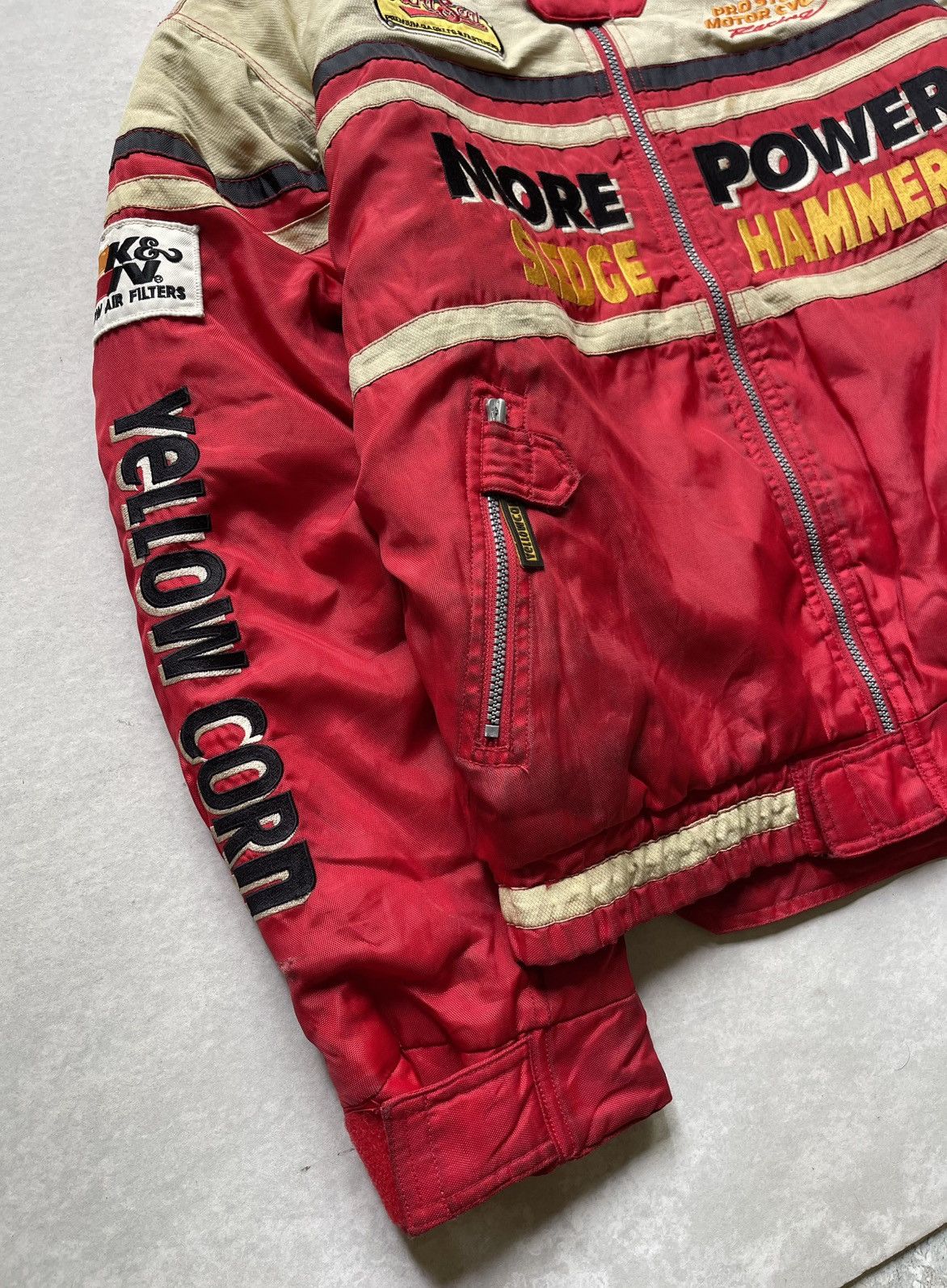 YELLOW CORN 🔥Vtg Yellow Corn Full Patches Nascar Racing Bomber Jacket Size US L / EU 52-54 / 3 - 5 Thumbnail