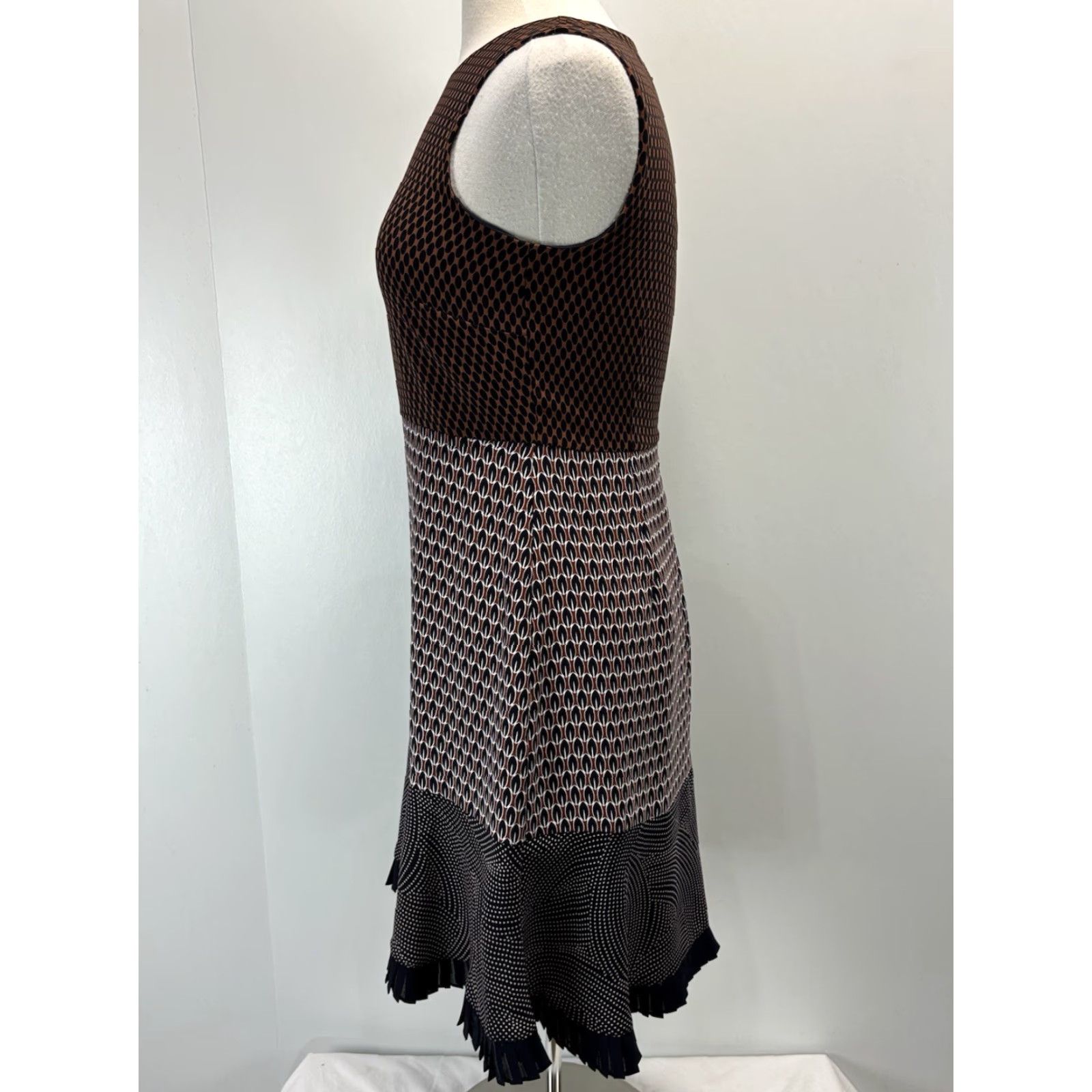 Ann Taylor Ann Taylor Multi Print Dress Sz 2 Women’s Sleeveless Navy White Rust Career Size XS / US 0-2 / IT 36-38 - 2 Thumbnail