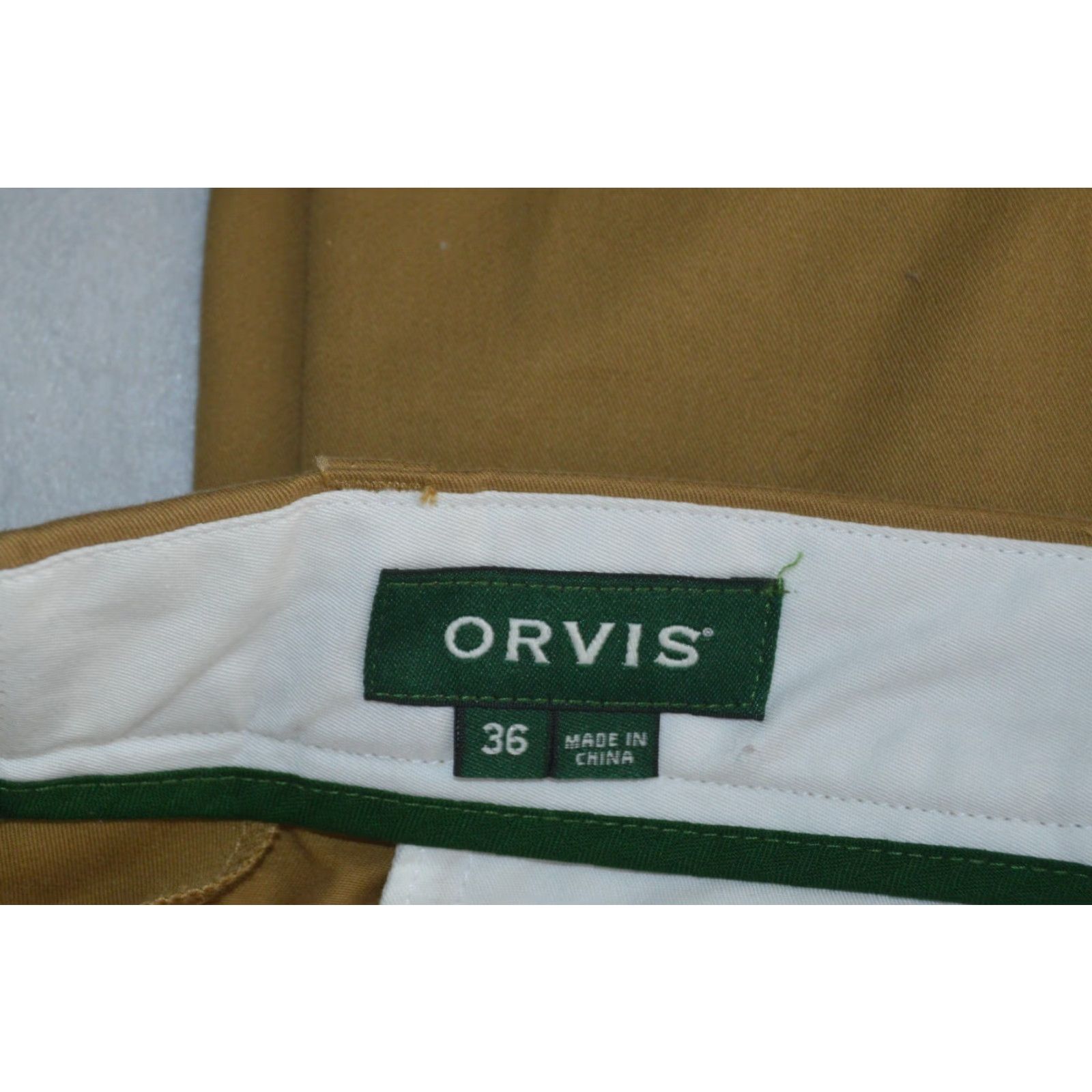 Orvis Orvis Chino Pants Mens Size 36/33 Cotton Blend Khaki Size US 36 / EU 52 - 5 Thumbnail