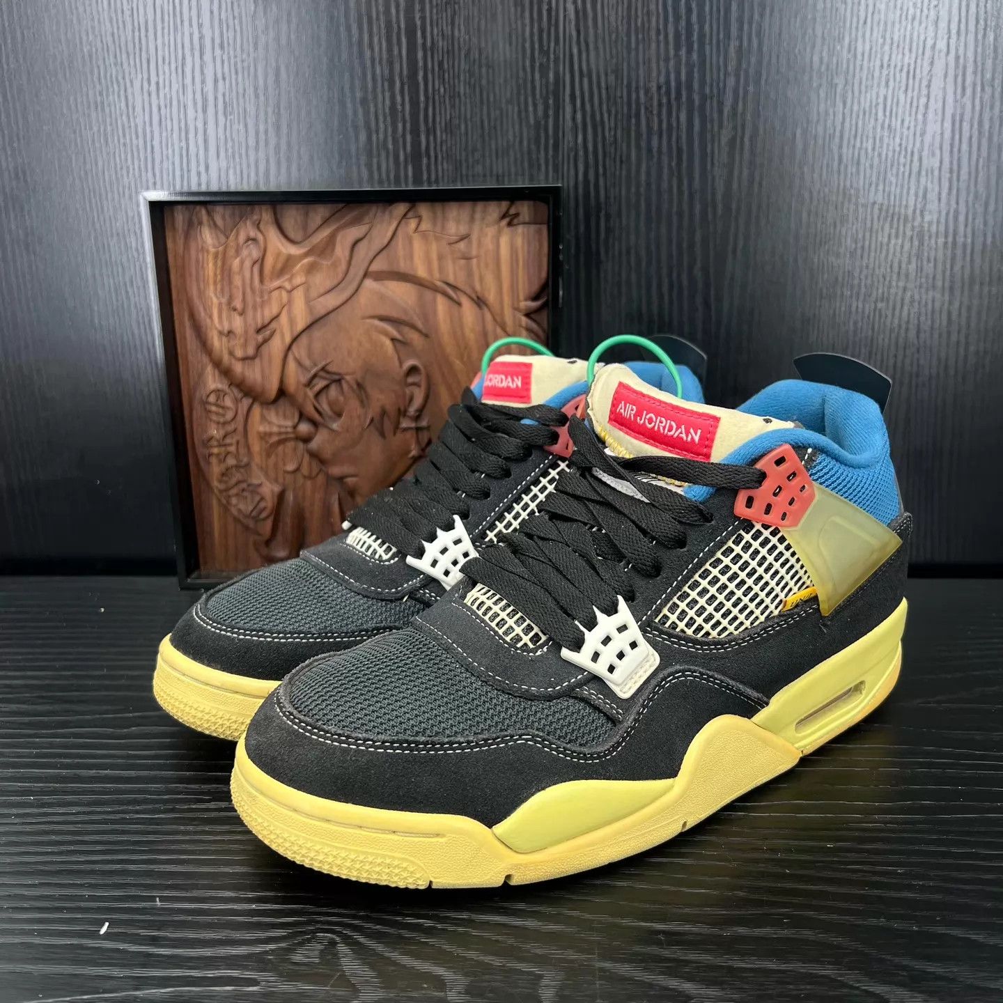 Nike Air Jordan 4 Union Black Blue 43 Boxed Stars Intact Size US 10 / EU 43 - 1 Thumbnail