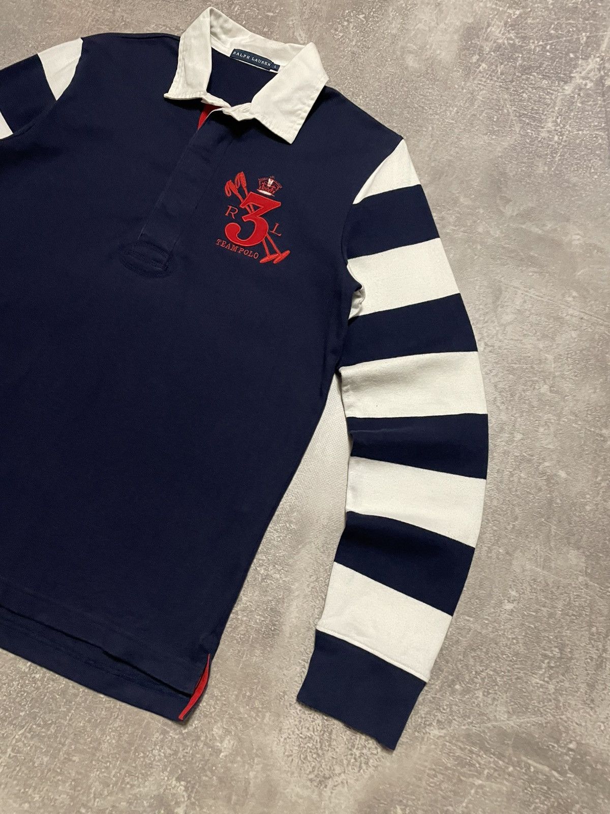 Polo Ralph Lauren × Ralph Lauren × Vintage Vintage Ralph Lauren Striped Polo Long Sleeve Shirt Women’s Size L / US 10 / IT 46 - 5 Thumbnail