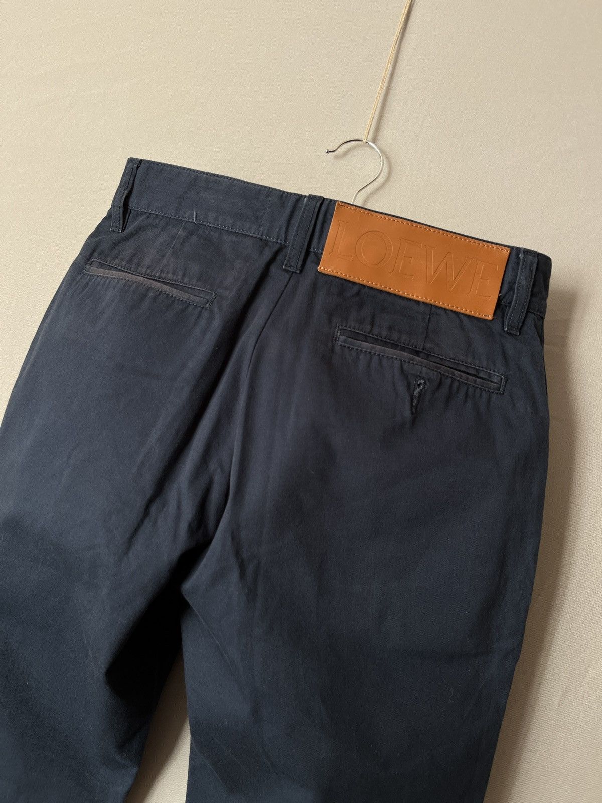 Loewe LOEWE Navy Blue Simple Minimalistic Chino Pants Size US 29 - 11 Thumbnail