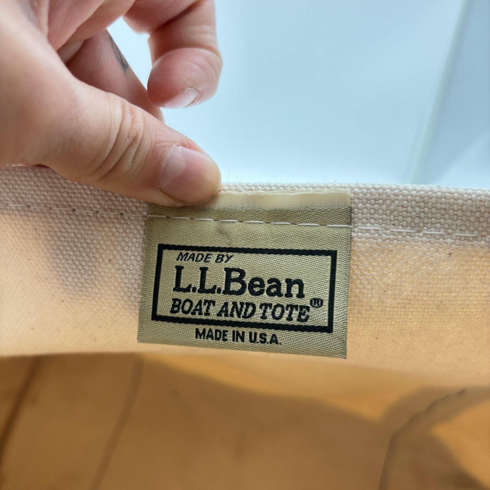 L.L. Bean × Vintage Vintage 90s LL Bean Boat and Tote Mini Canvas Tote 17x12 Size ONE SIZE - 8 Thumbnail